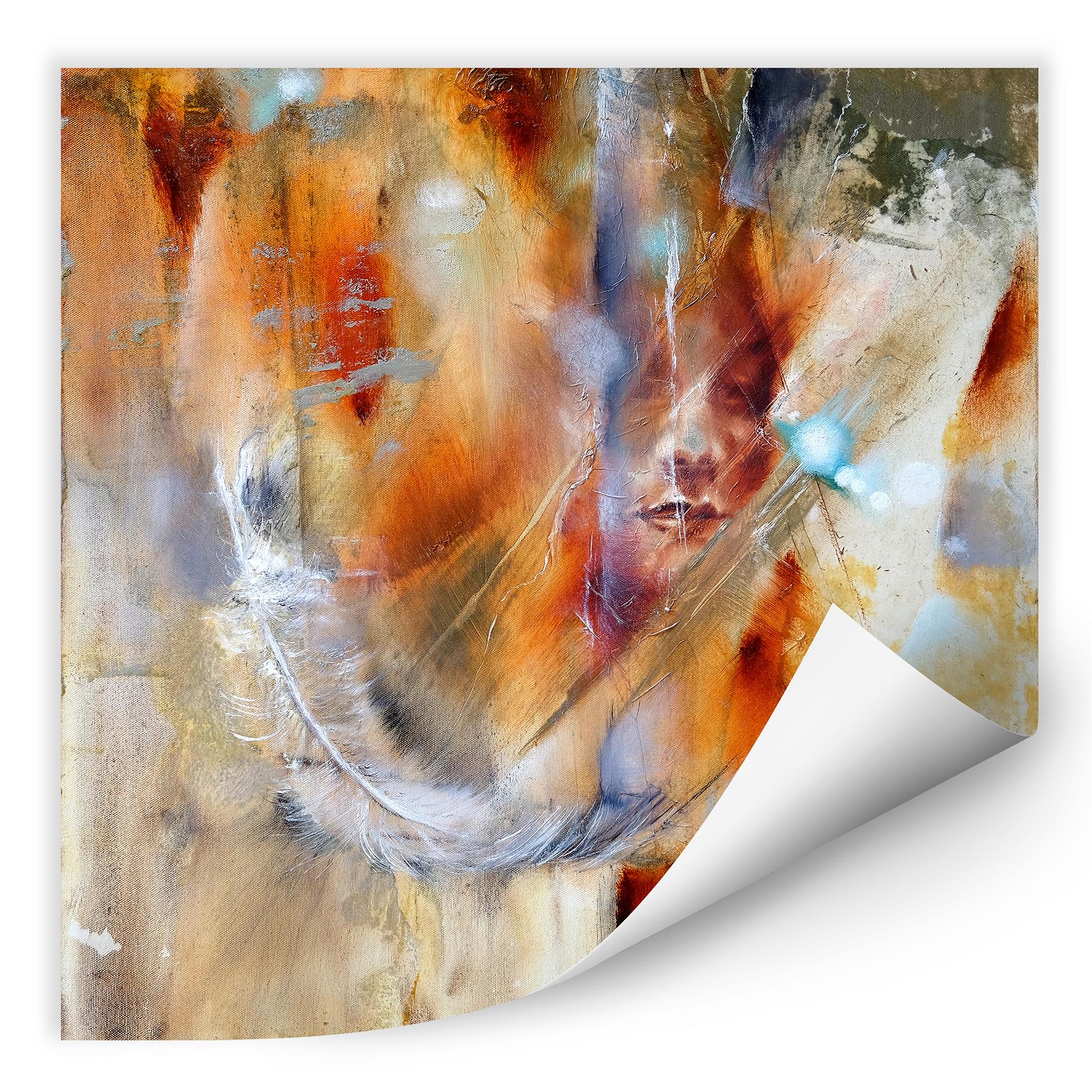 Wallprint - Schmucker - Cora mit Federn