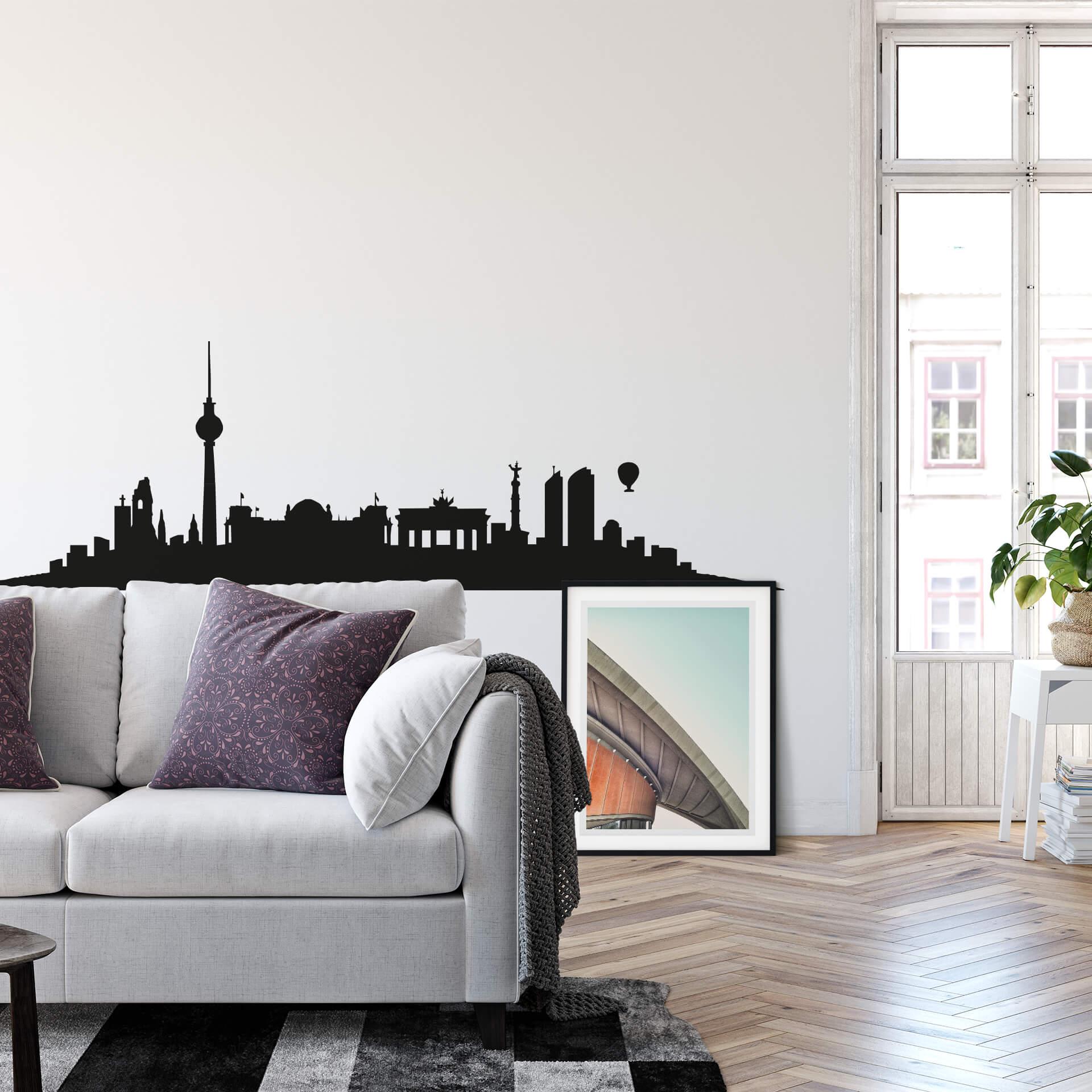 Muursticker Berlijn Skyline 2