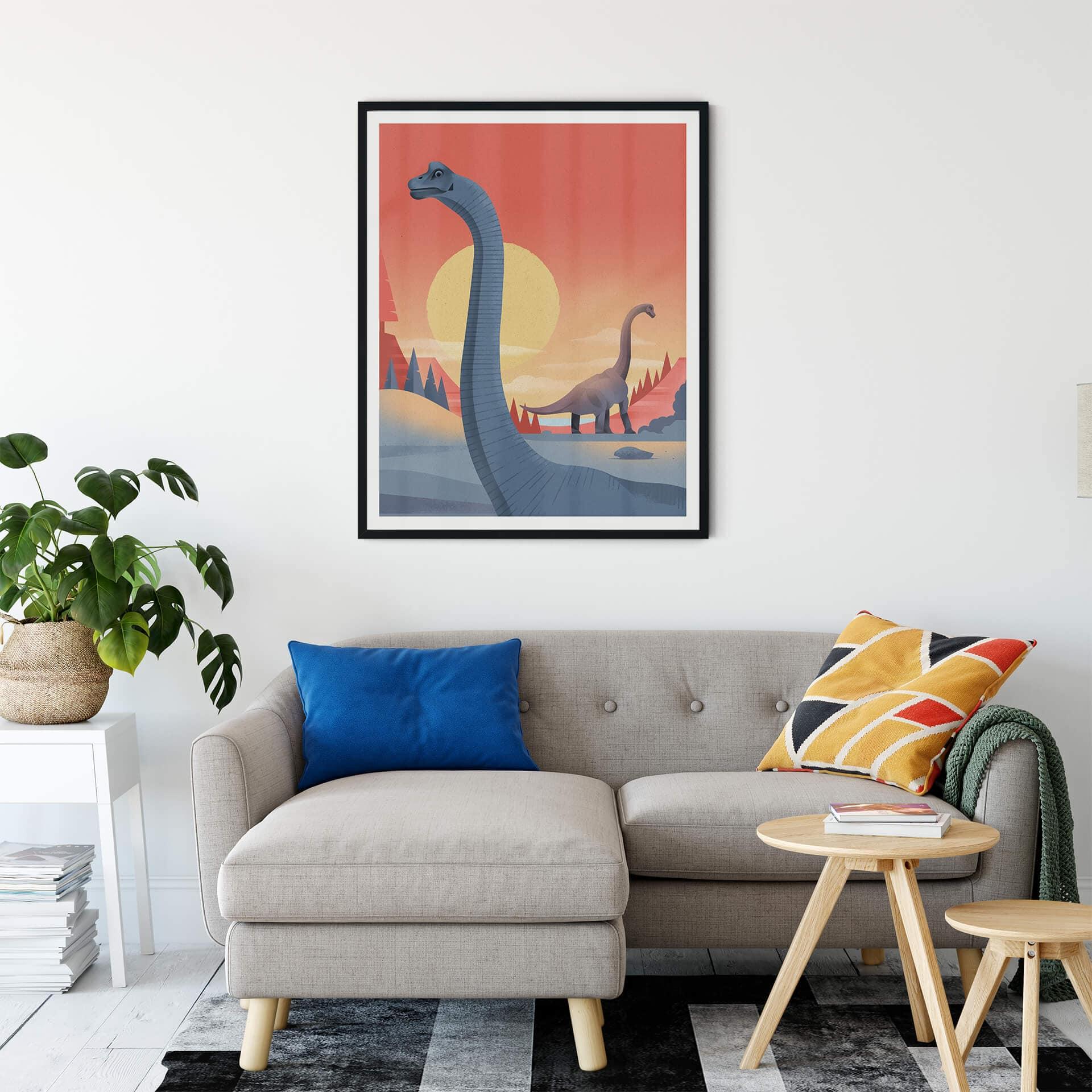 Poster Braun - Brachiosaurus