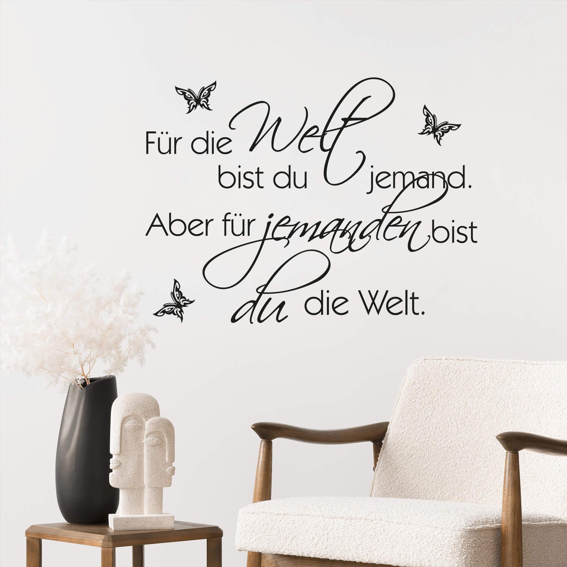 Wandtattoo Für die Welt bist Du... 02