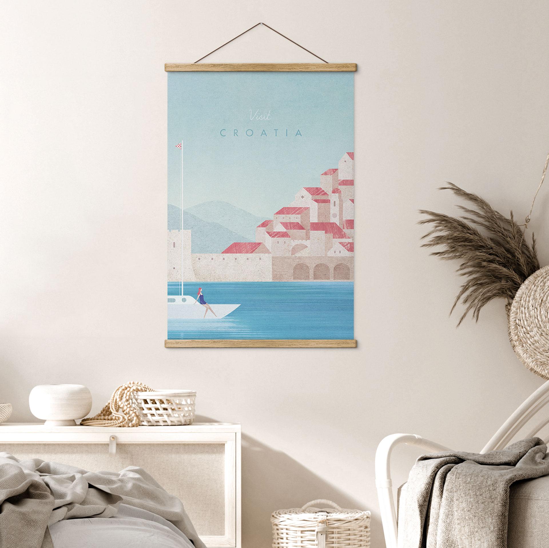 Tekstil plakat Ferie i Kroatien - Rivers