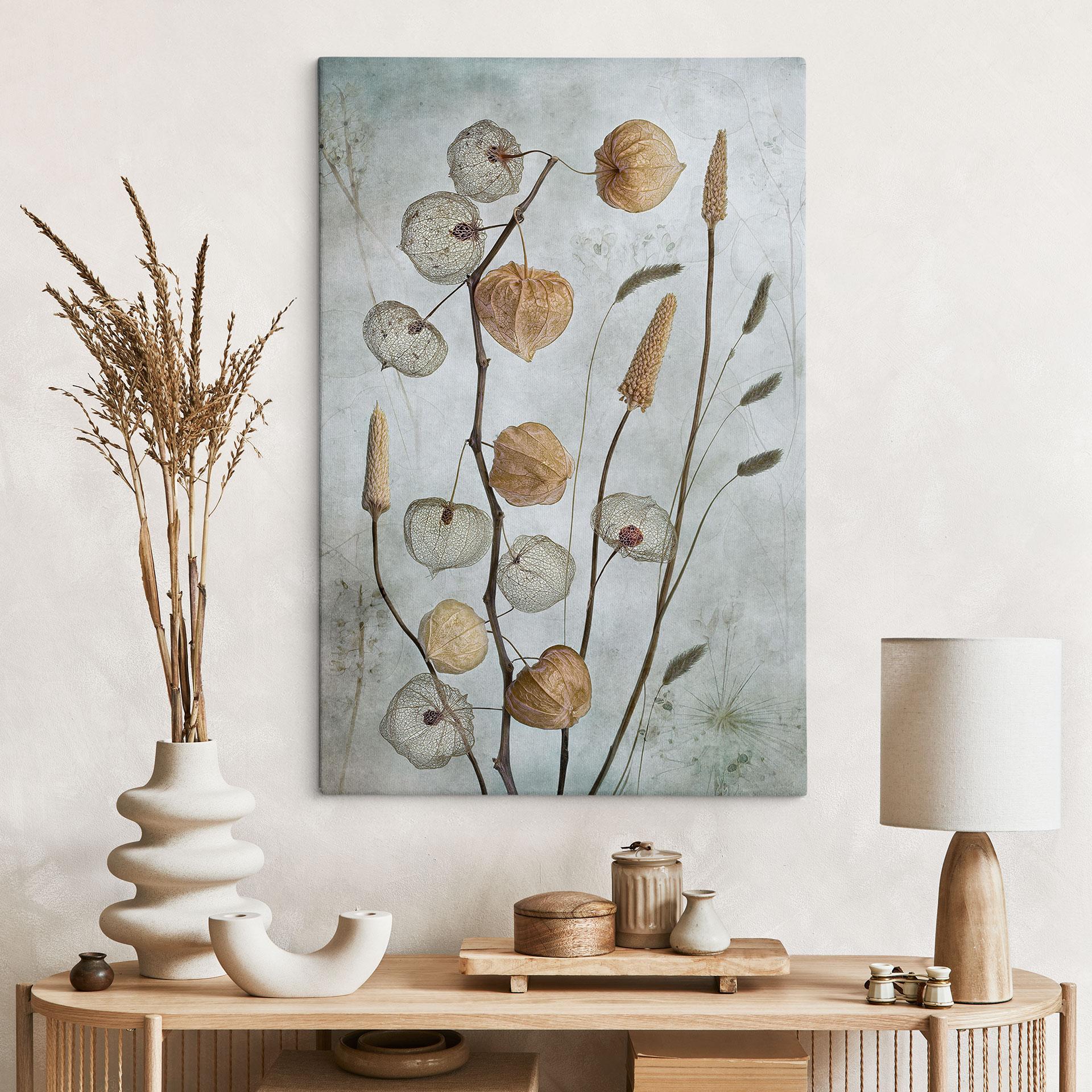 Canvas Gedroogde lampionbloemen - Disher