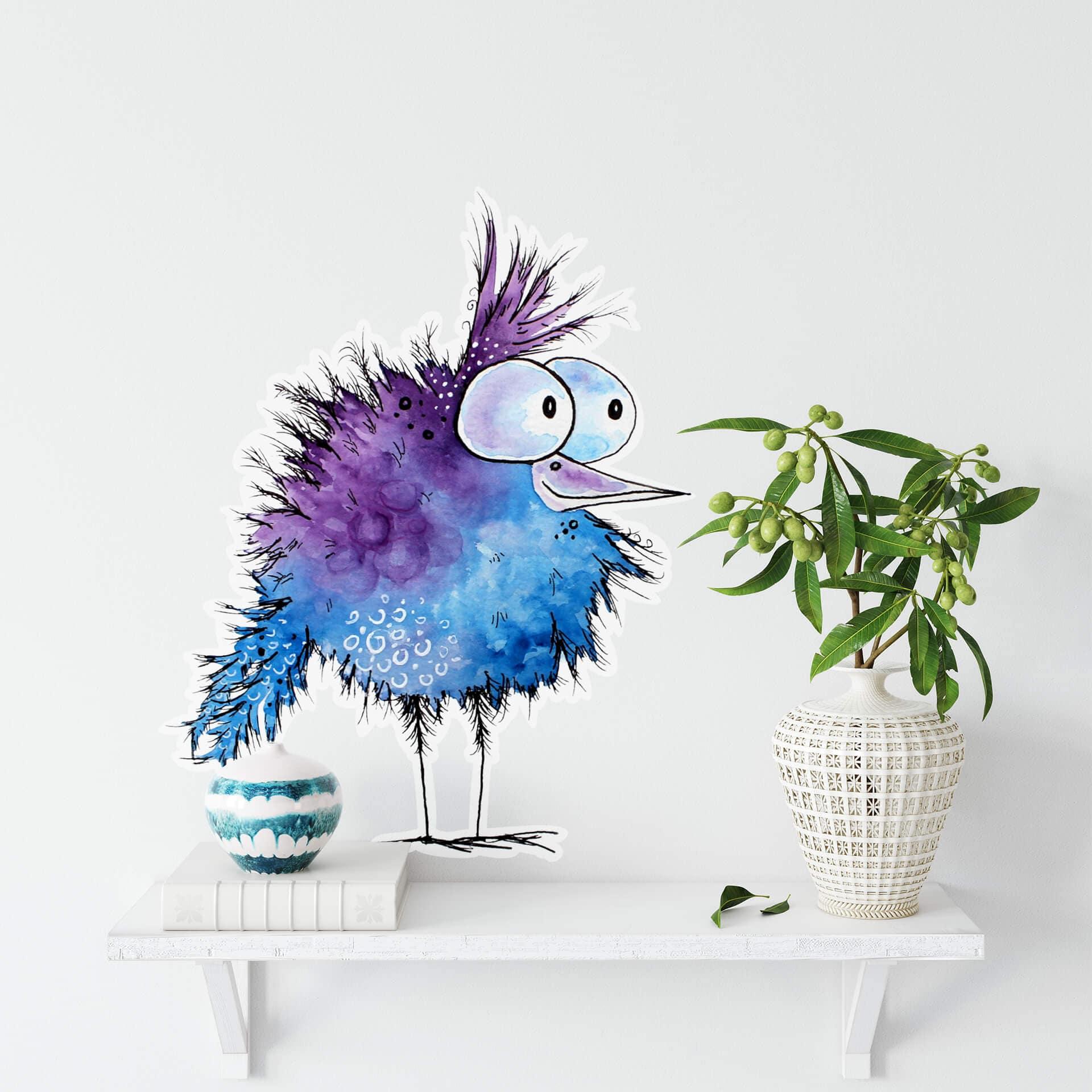 Muursticker Hagenmeyer – Bijzonder Vogeltje 01