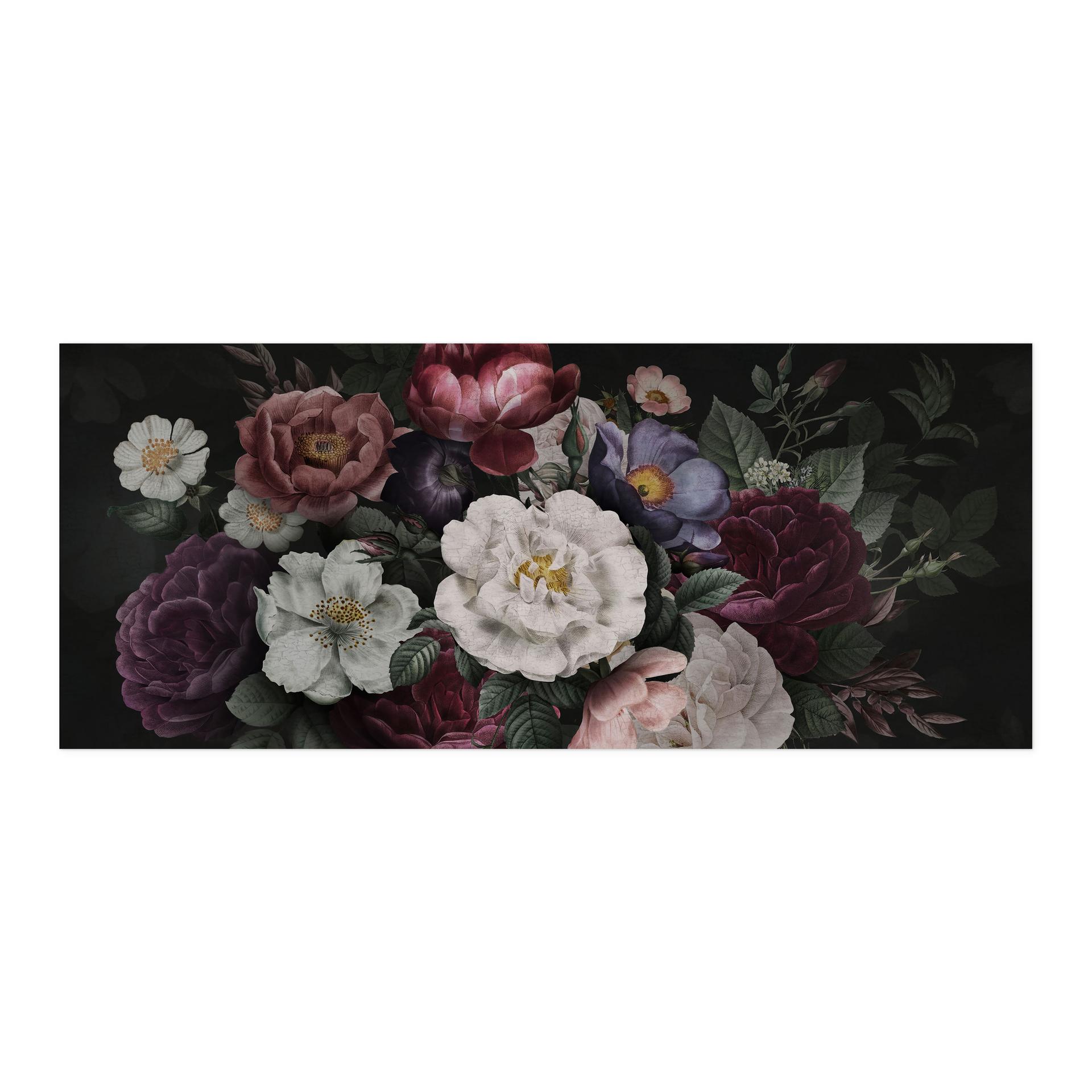 Selvklæbende Stænkplade til køkken Blomster stilleben i redouté stil - Bloomery Decor