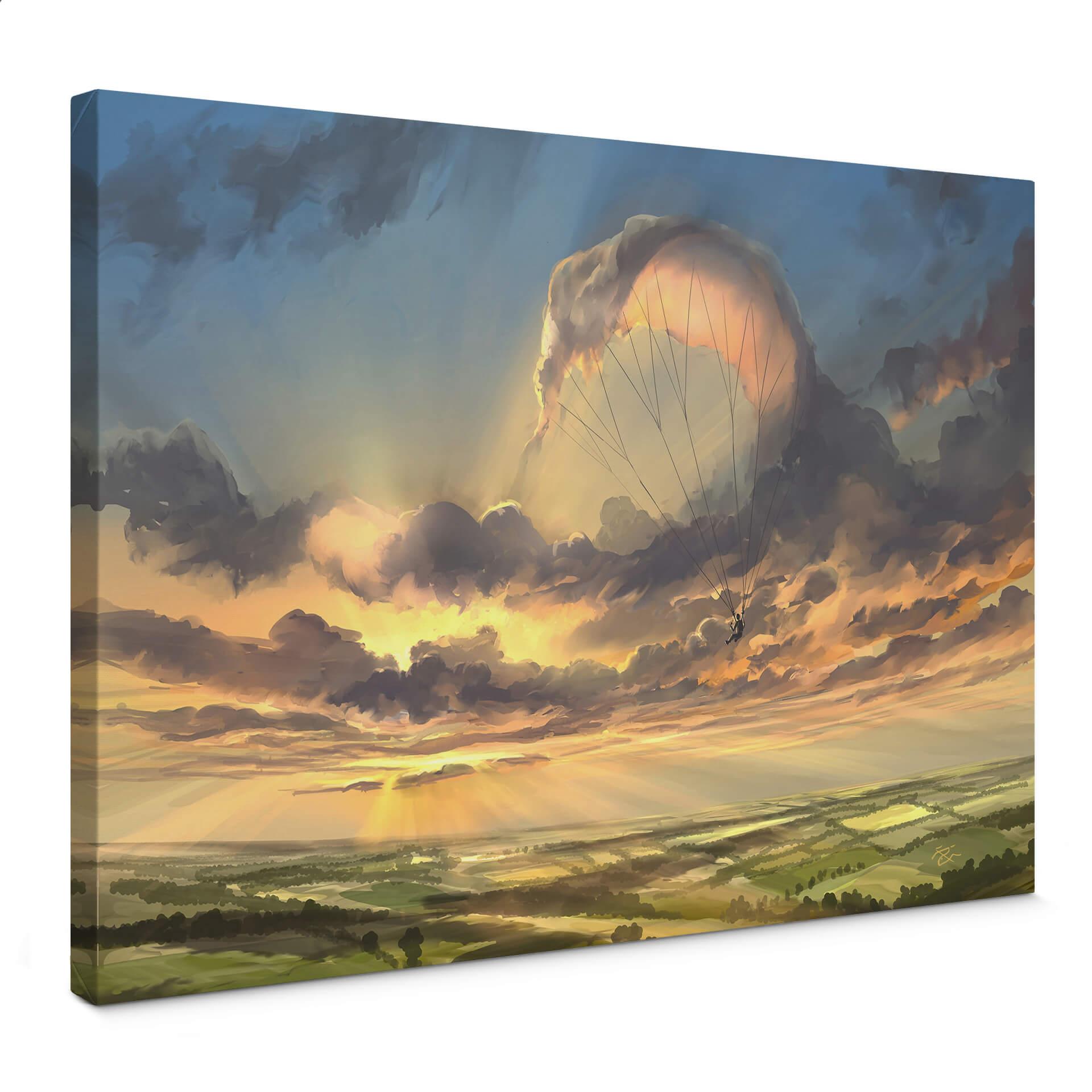 Canvastavla aerroscape - Molnflygning
