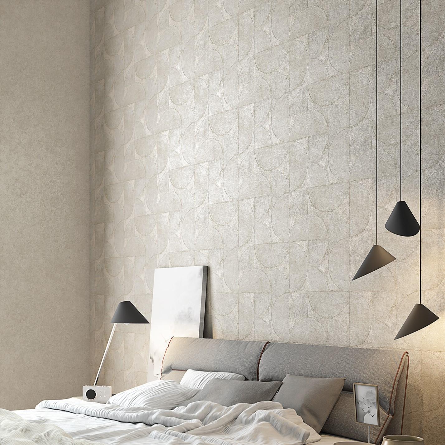 Vinyl behang, vliesbehang vintage deluxe beige, parelmoer