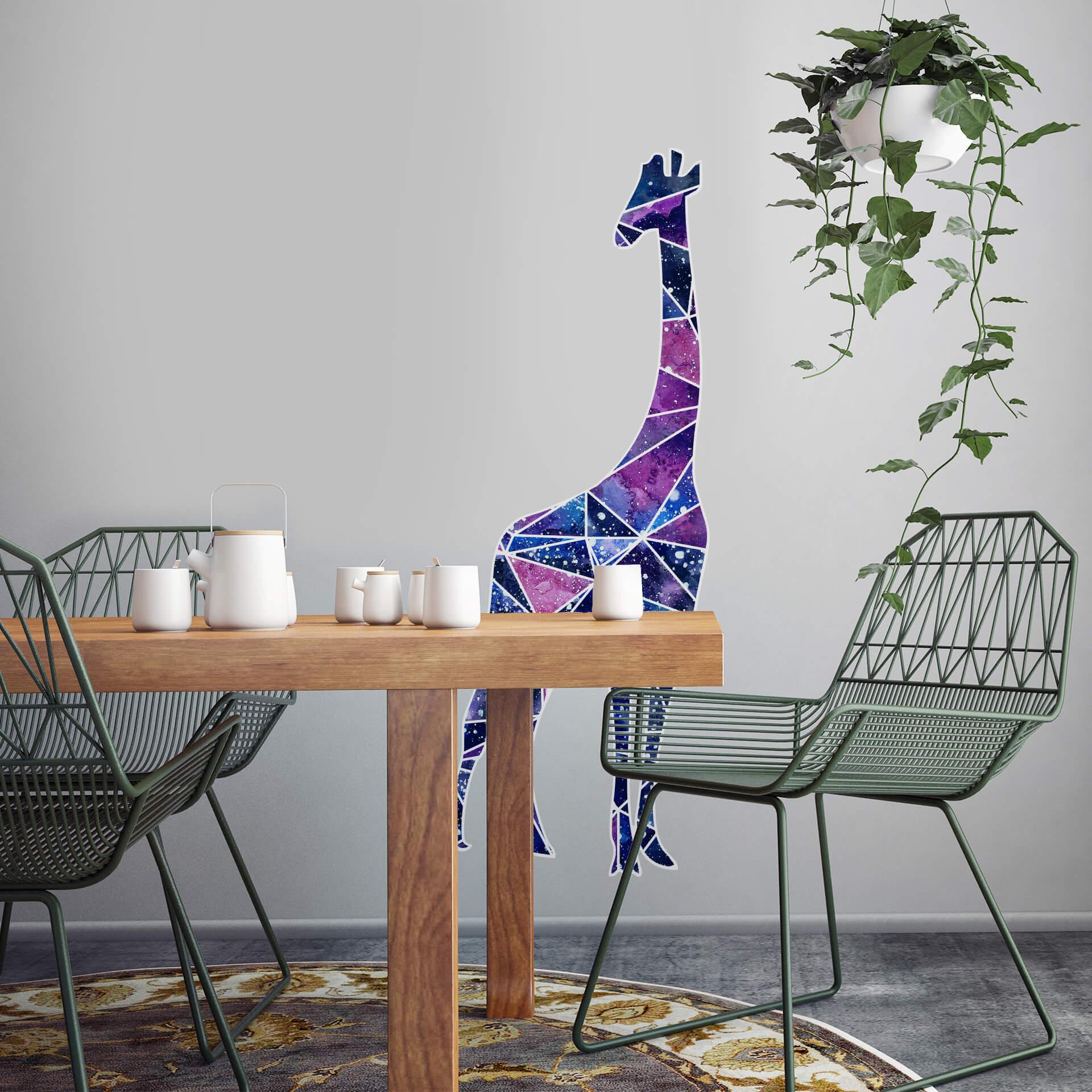 Wandtattoo Polygon Galaxie Giraffe