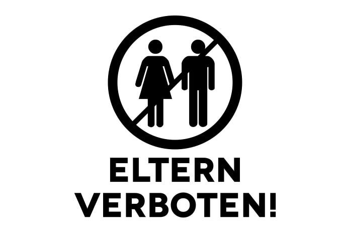 Wandtattoo Eltern verboten 2