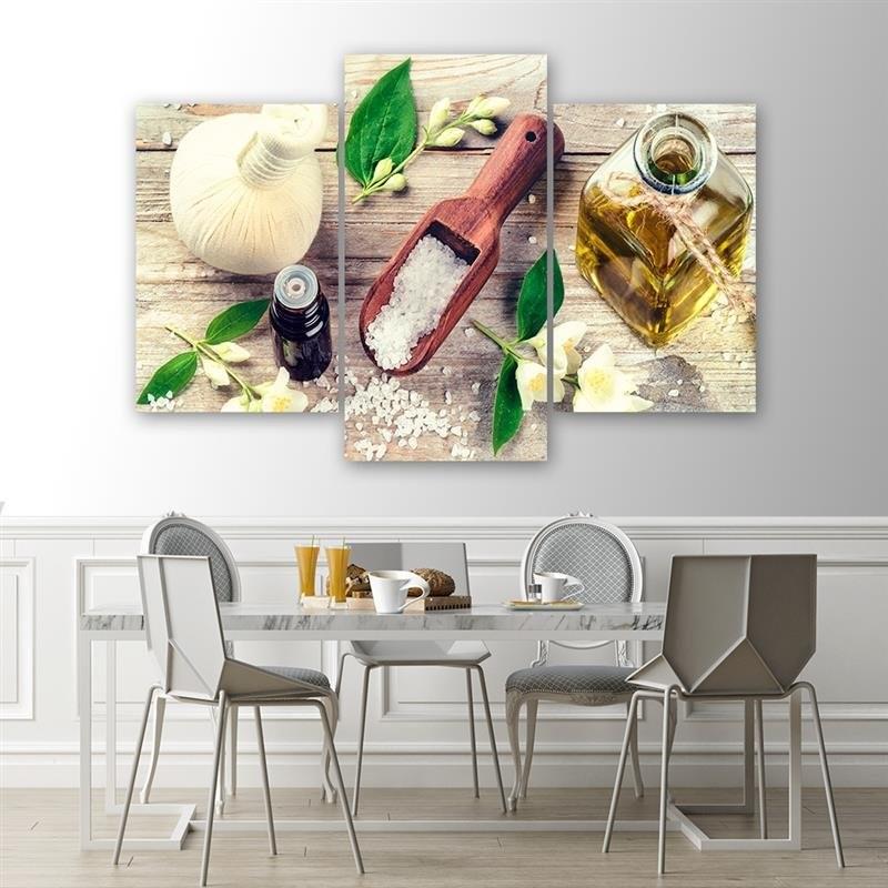 3-delige canvas print, kruiden kruiden