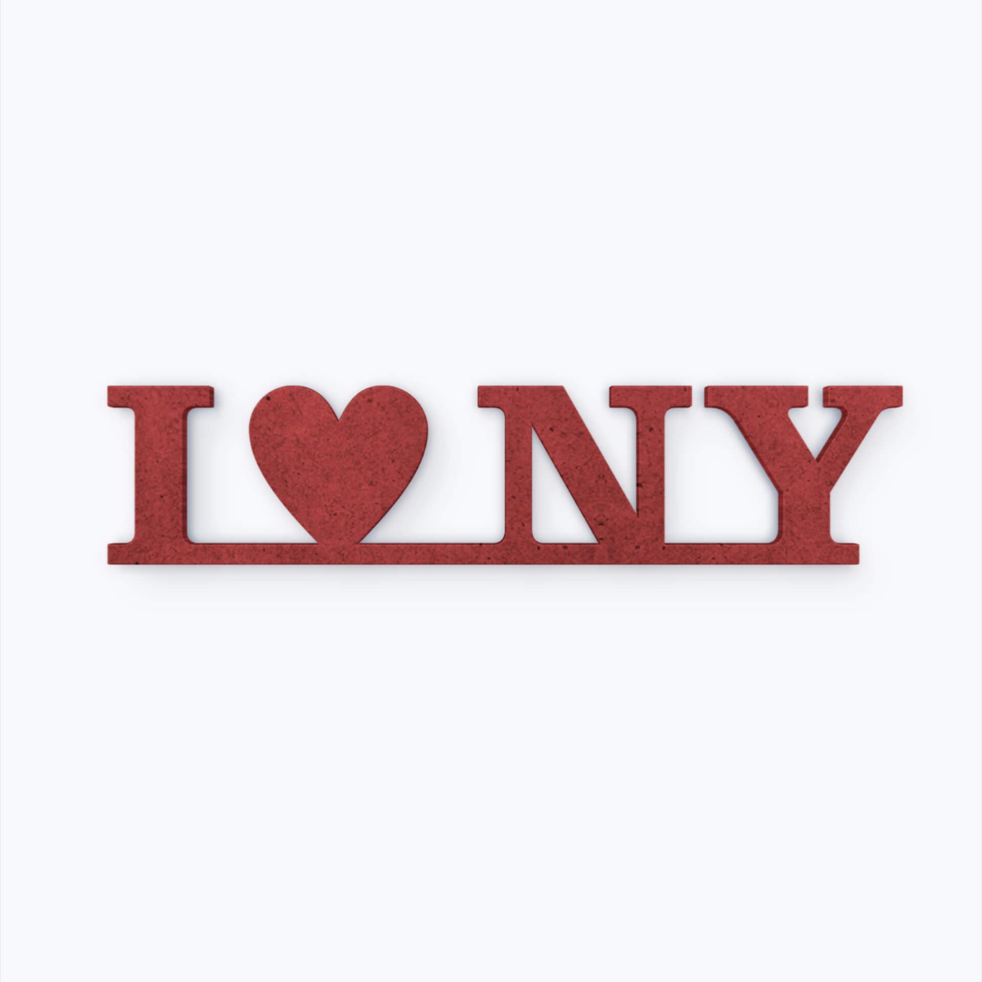 MDF-Letters I Love NY