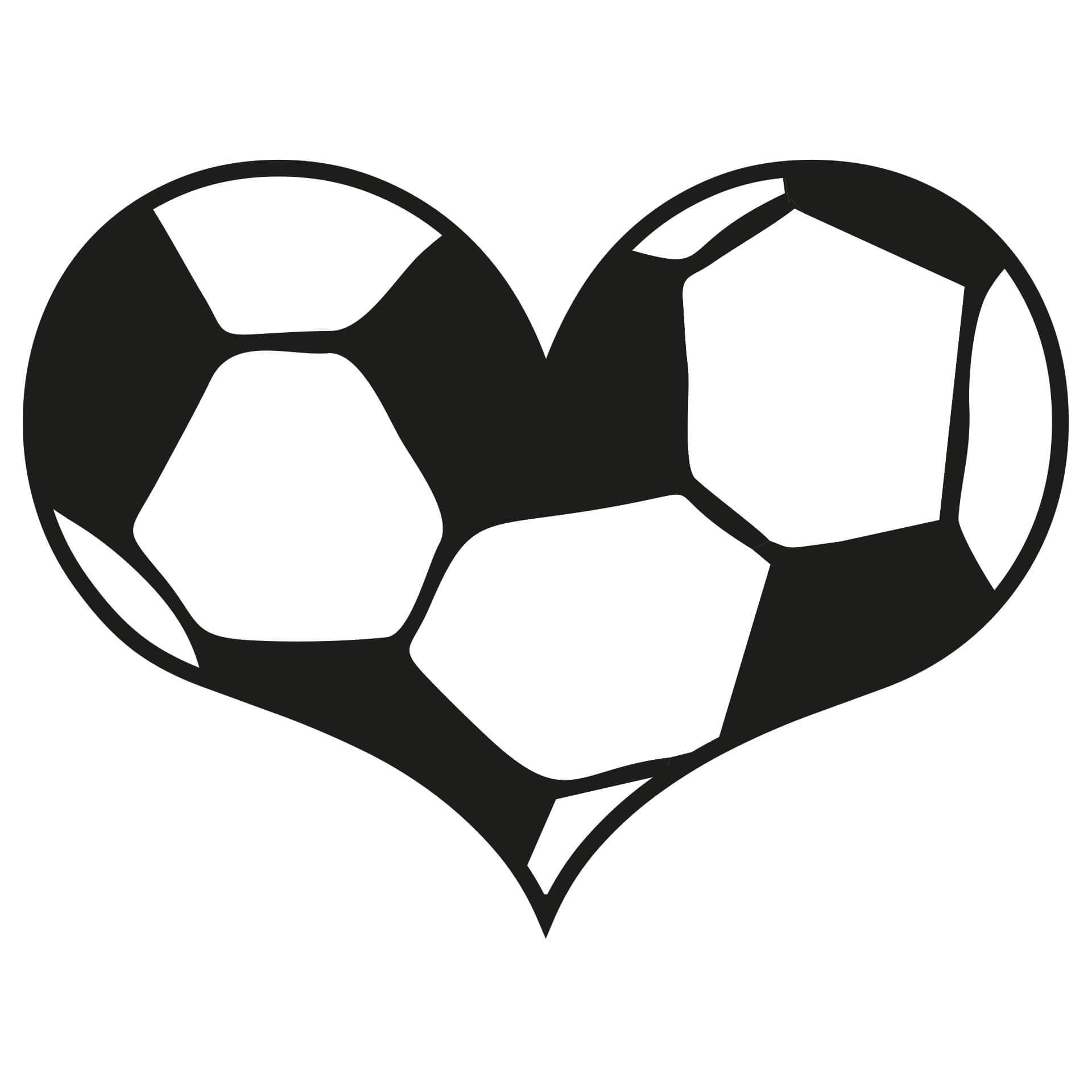 Adesivo murale - Il pallone nel cuore