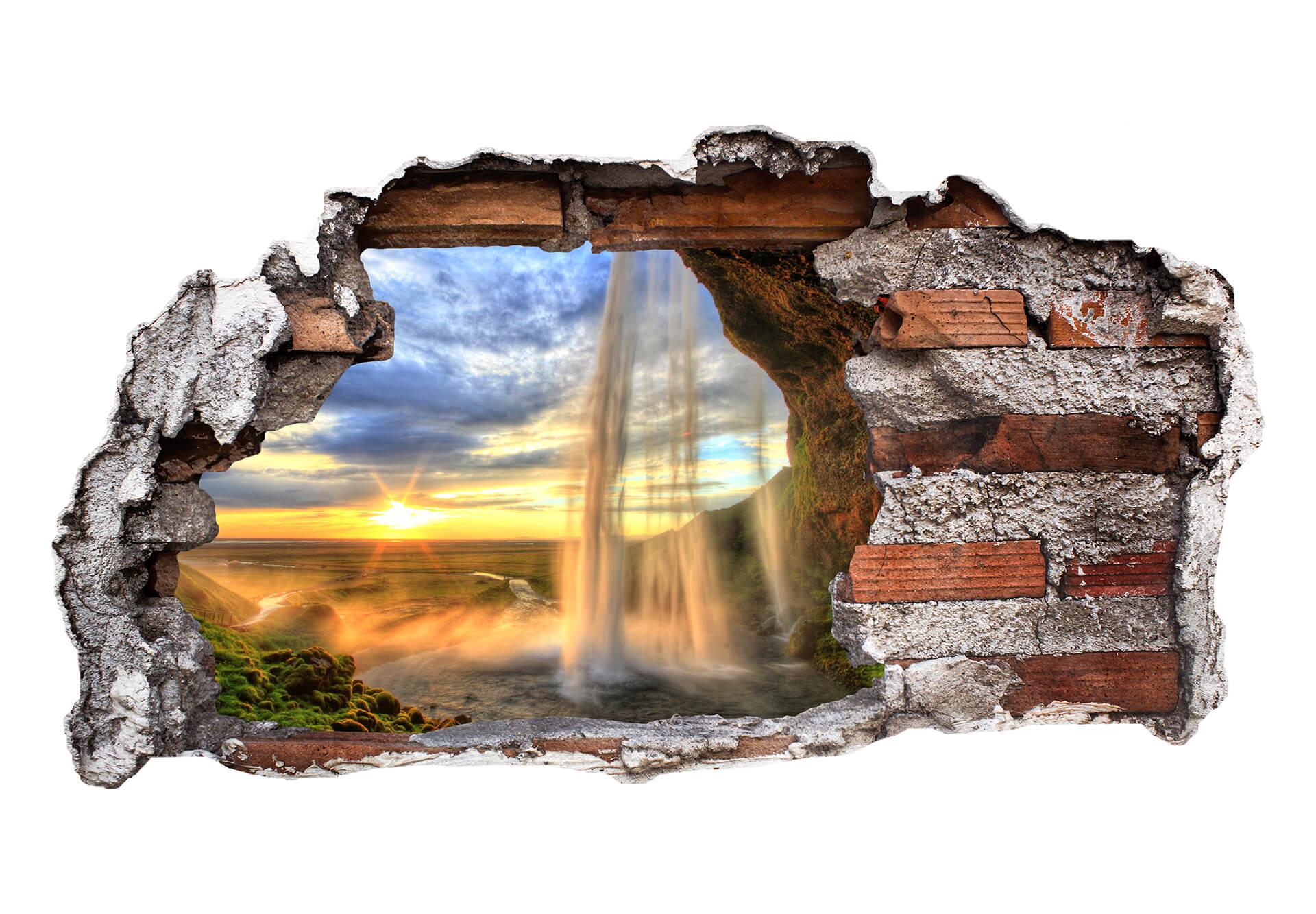 3D Wandtattoo Seljalandsfoss Wasserfall