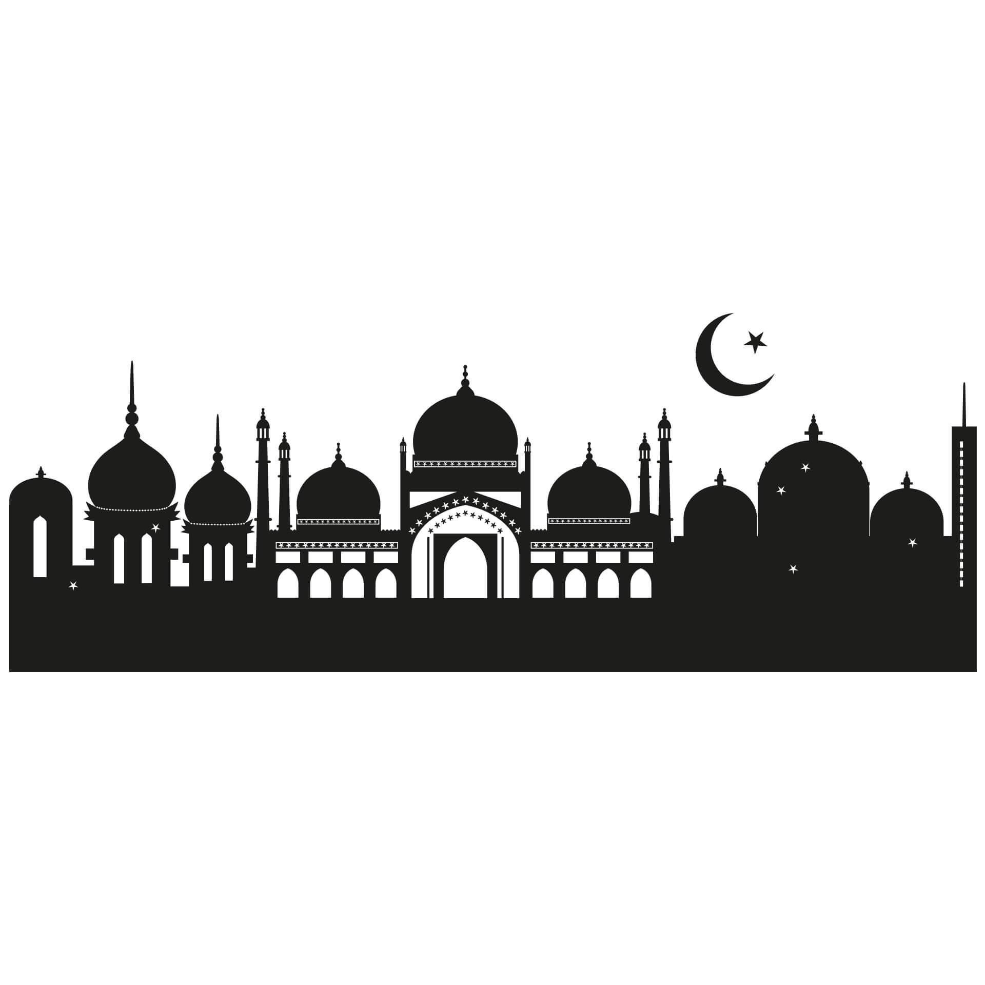 Adesivo murale - Profilo di città islamica