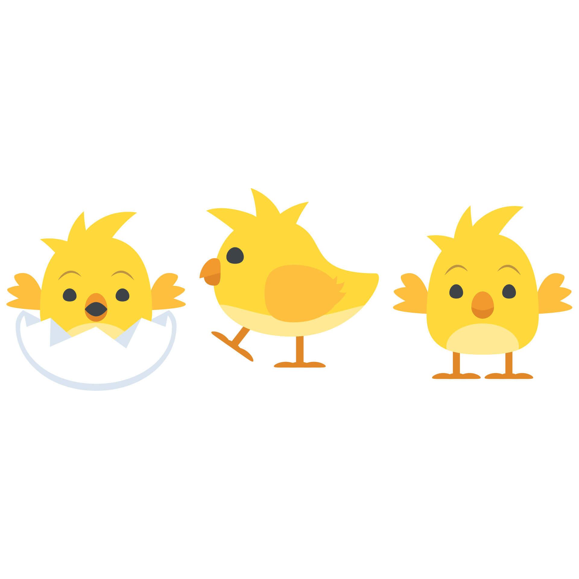 Muursticker Emoji Baby Kuiken