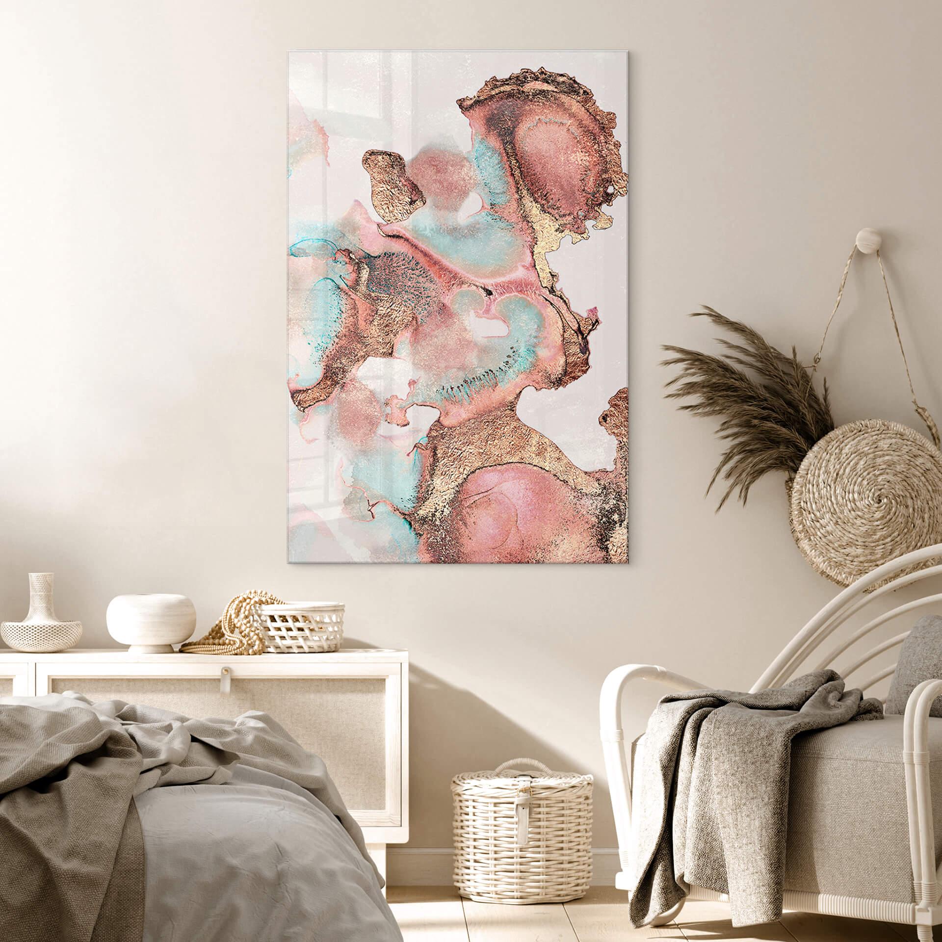 Plexiglas Fredriksson - Golden ink with nuances in rosé