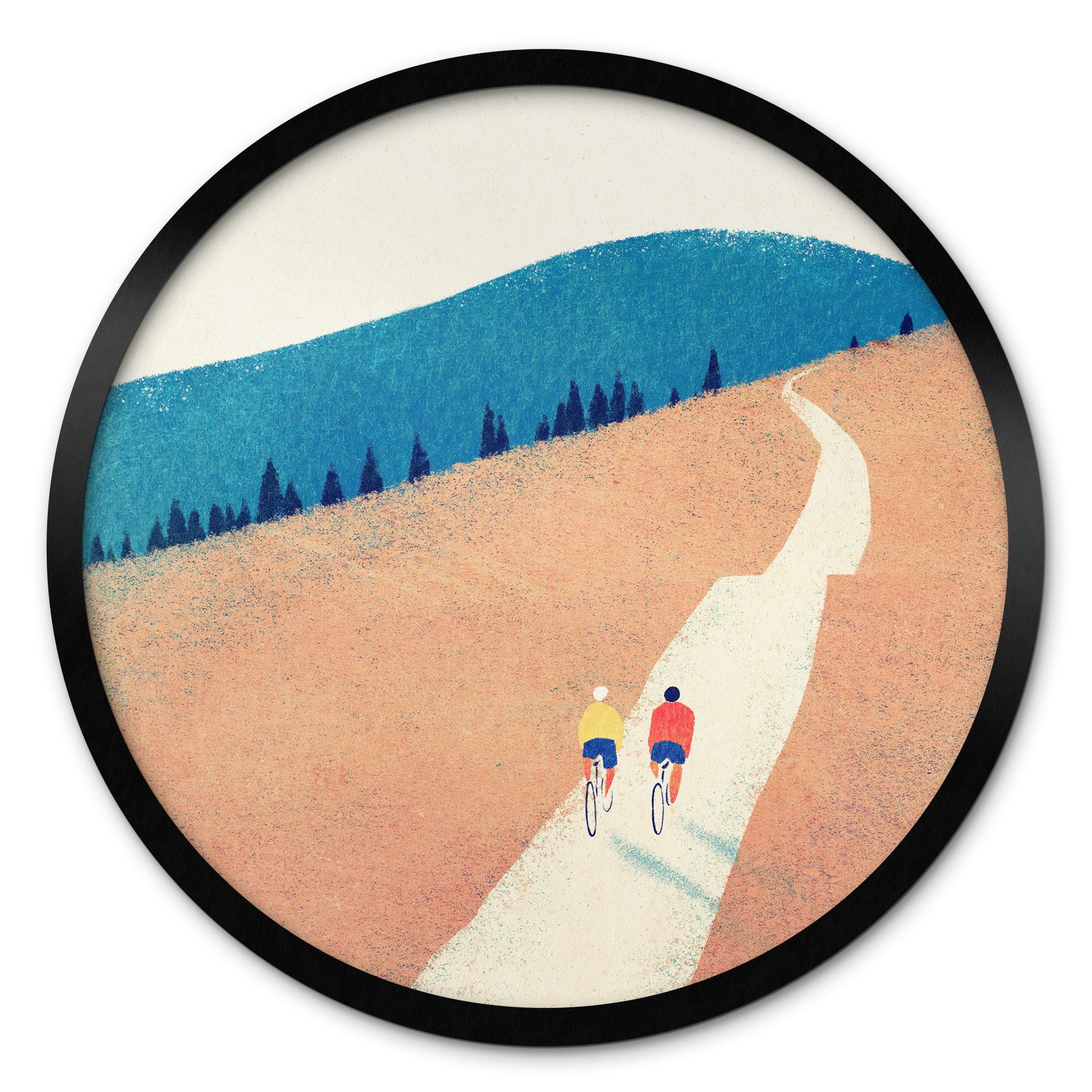 Plakat Cykeltur i bjergene - Rivers - Rund
