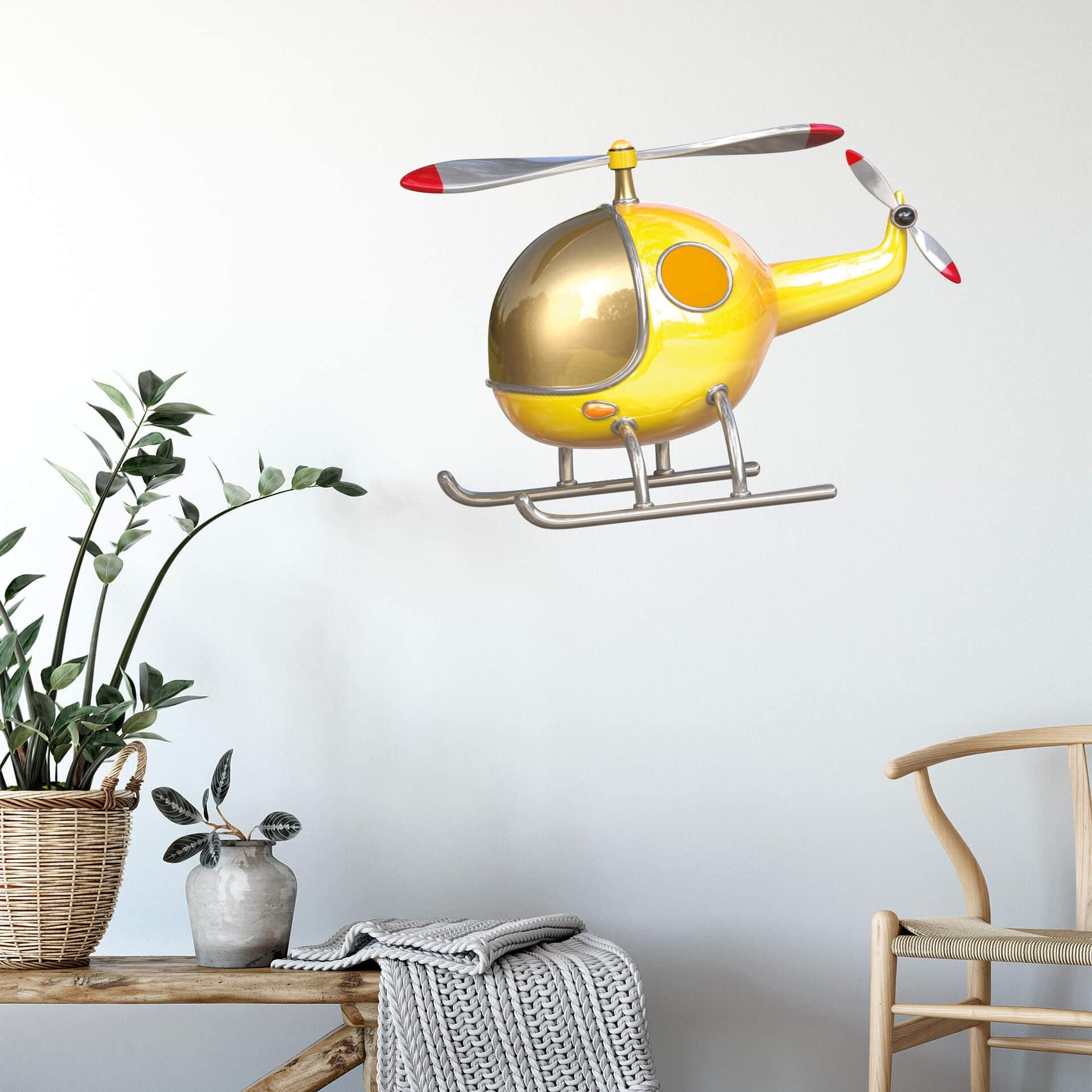 Wallsticker - Michel Agullo - Helikopter Gul