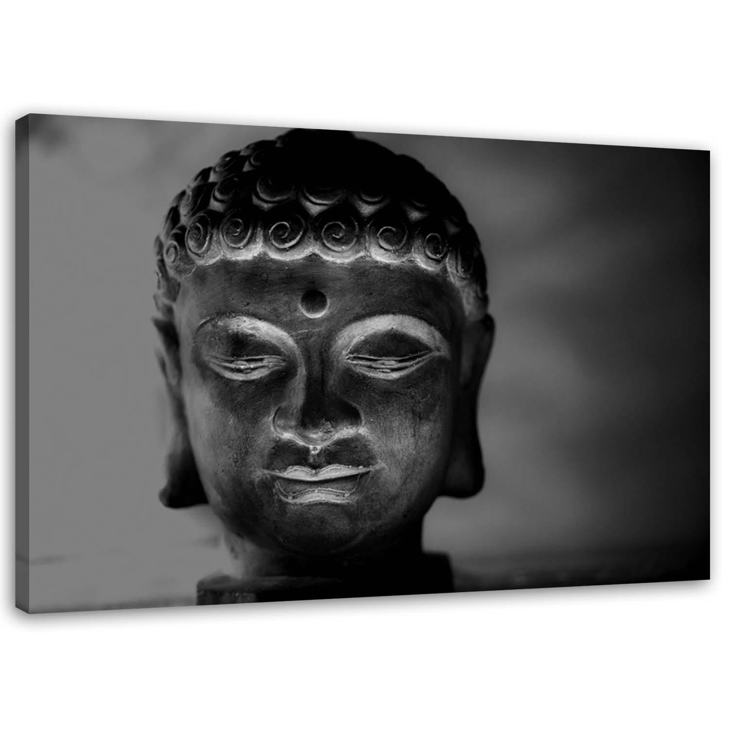 Canvasbillede, Buddha hoved Feng Shui