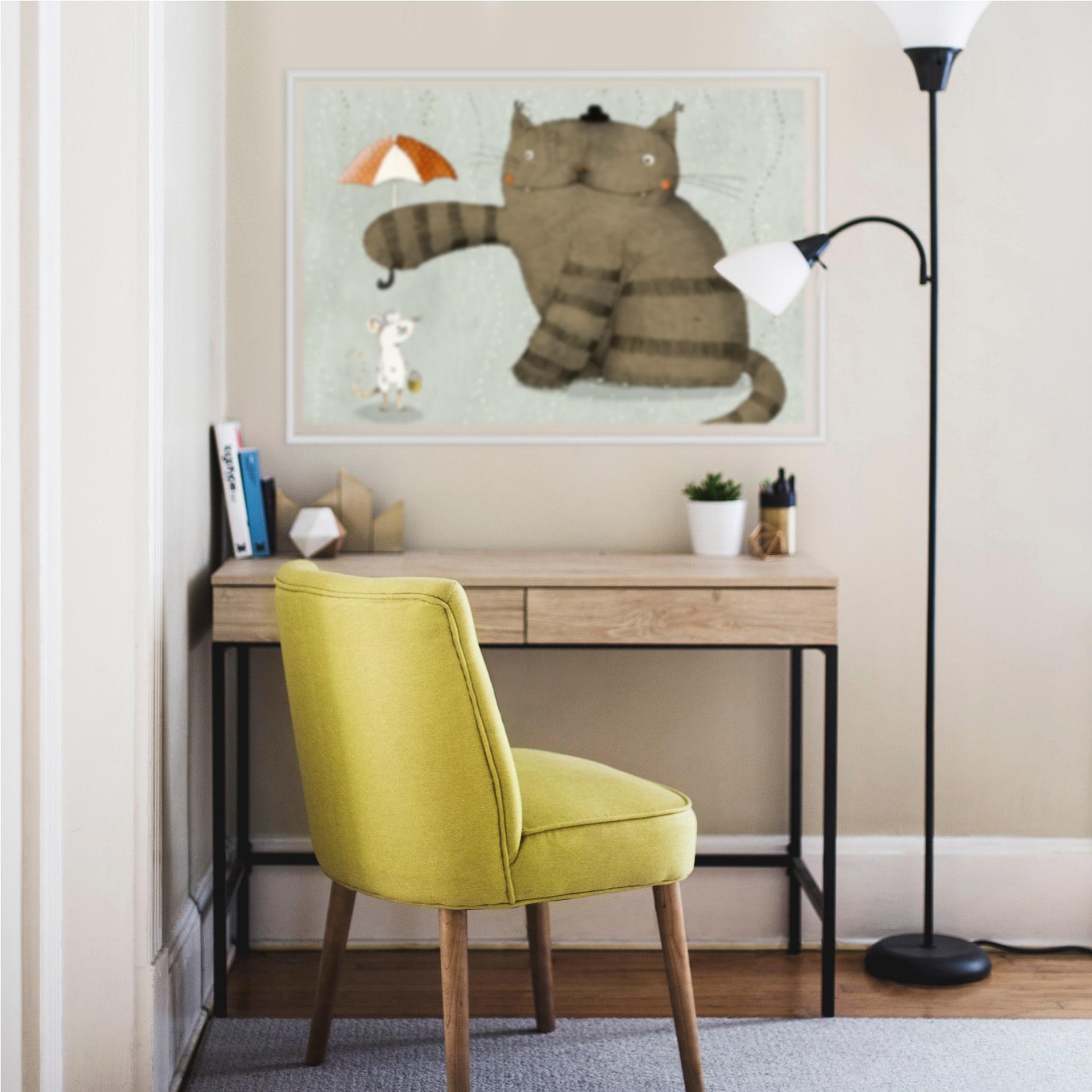 Zelfklevende Poster Loske - Paraplu