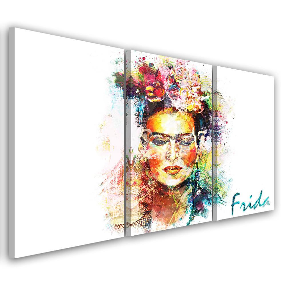 3-delt lærredstryk, Frida Kahlo