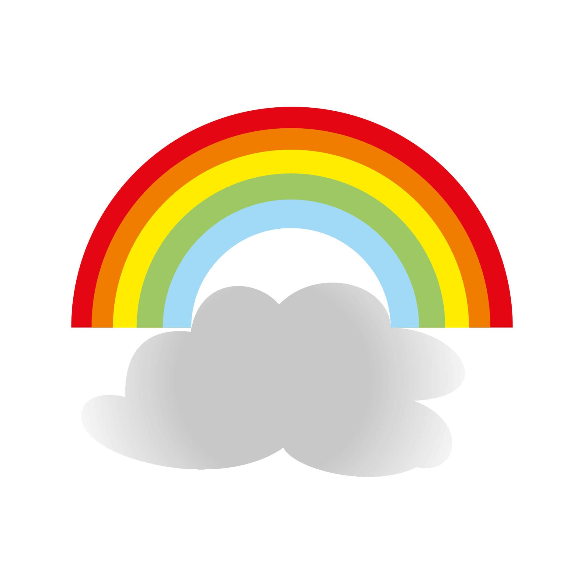 Wandtattoo Regenbogen mit Wolke