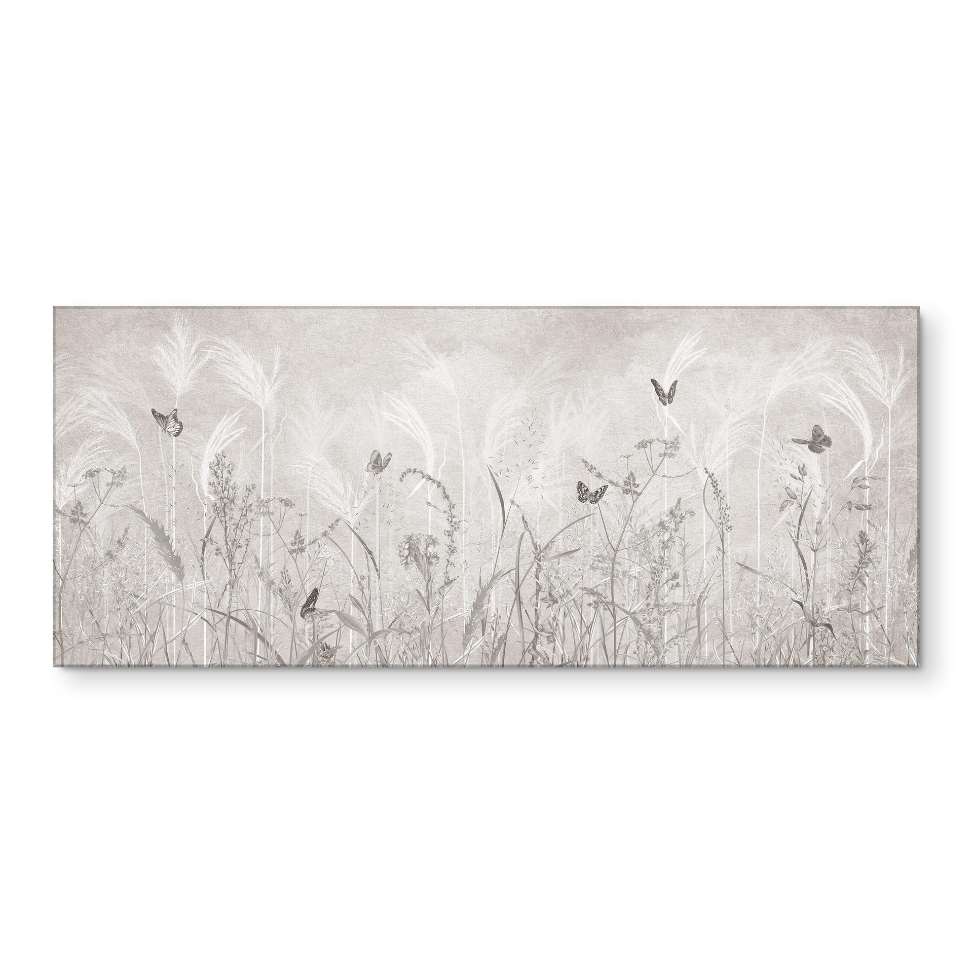 Küchenrückwand Wildblumenwiese mit Schmetterlingen im skandinavischen Design - Ms Tiff