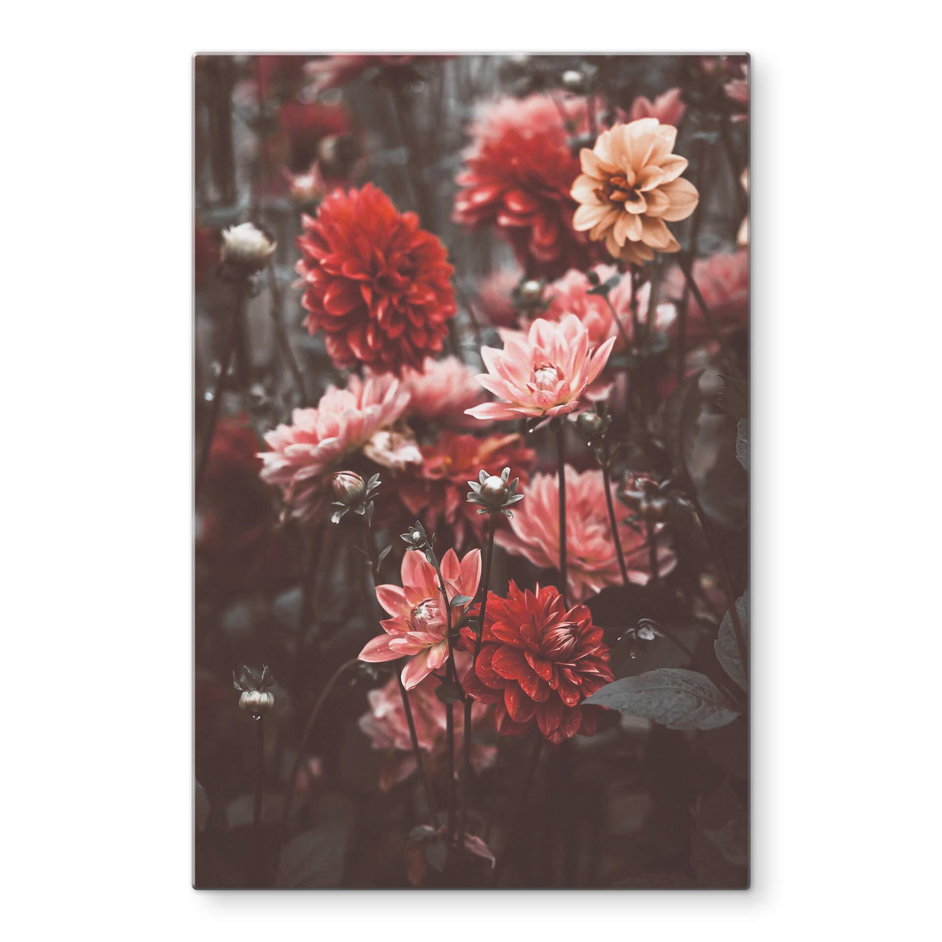 Tableau sur verre Annie - Fleurs d'été