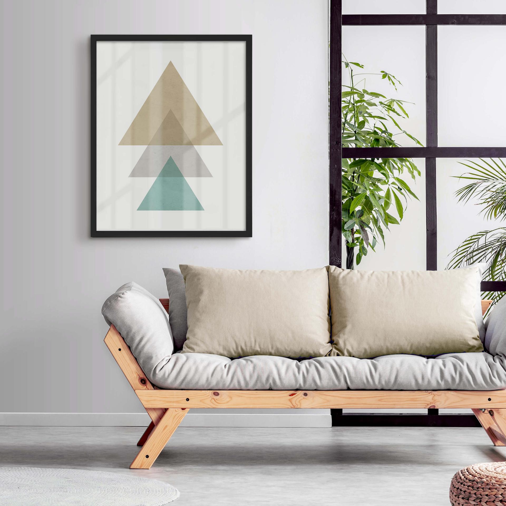 Plakat - Nouveauprints - Triangles Aqua