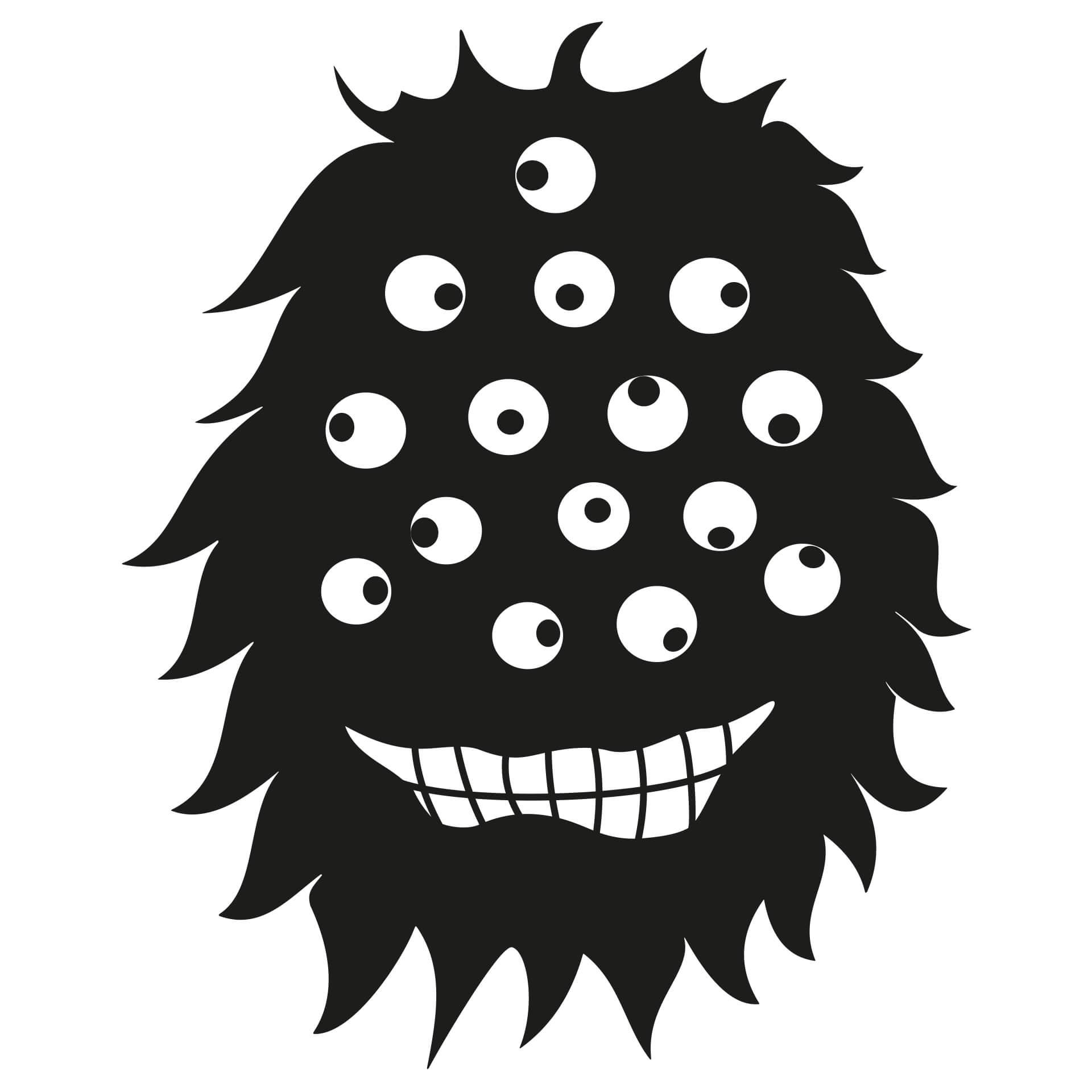 Wallsticker Mangeøjet monster