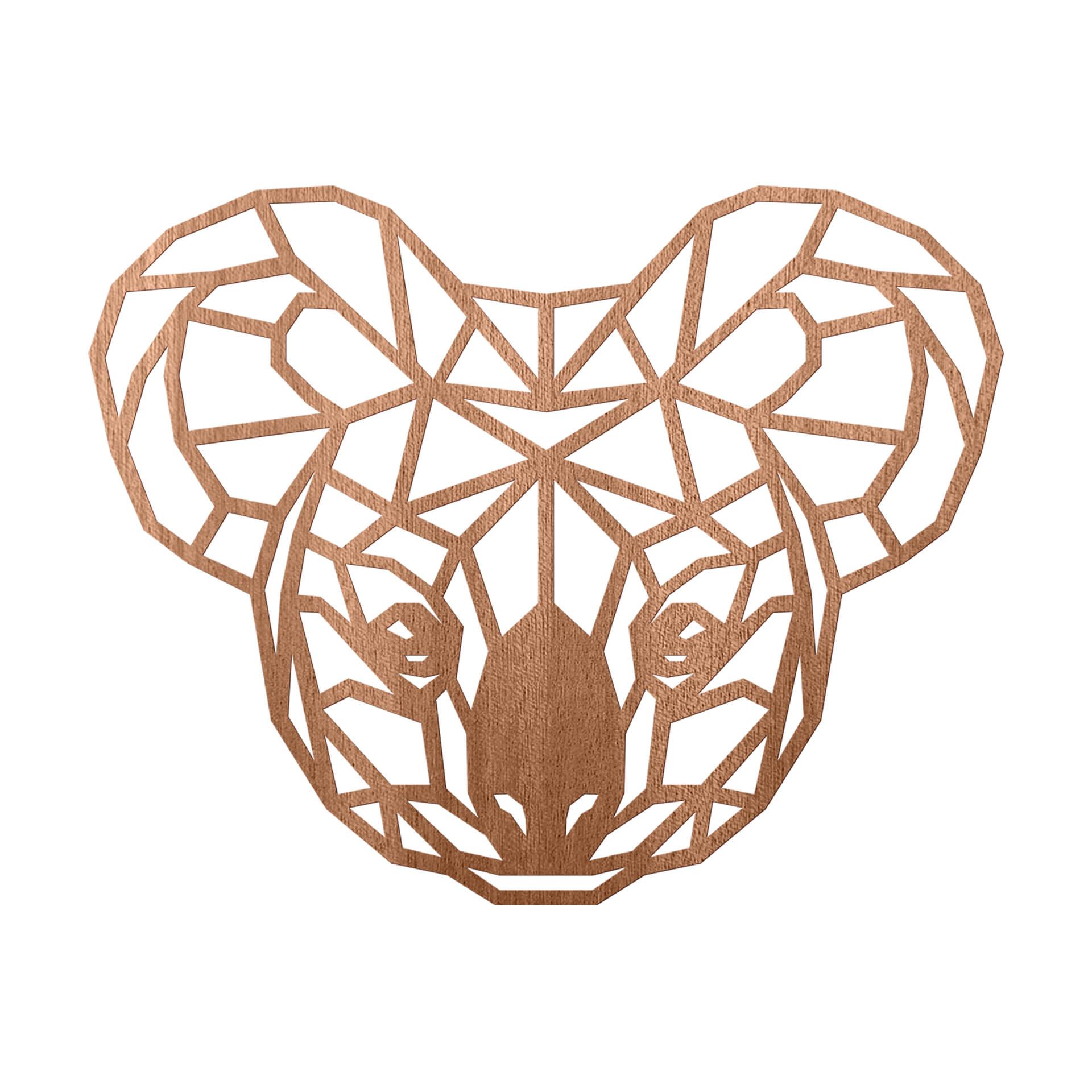 Decoro in legno origami - Coala