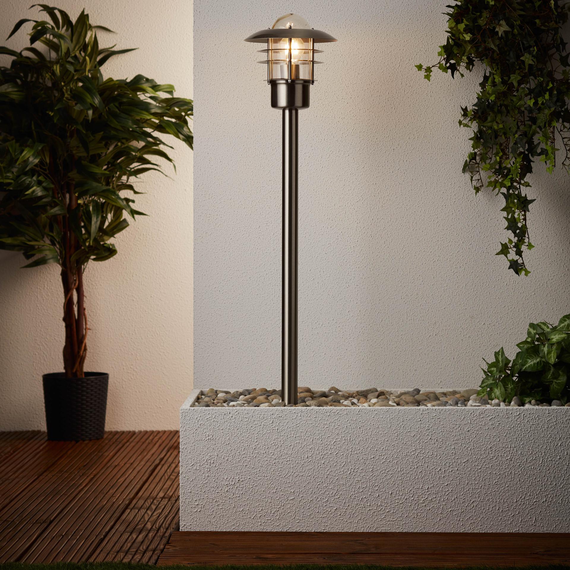 Außenstandleuchte Pepe, metallic, 90 x 22 cm, Metall Außenbeleuchtung, dimmbar