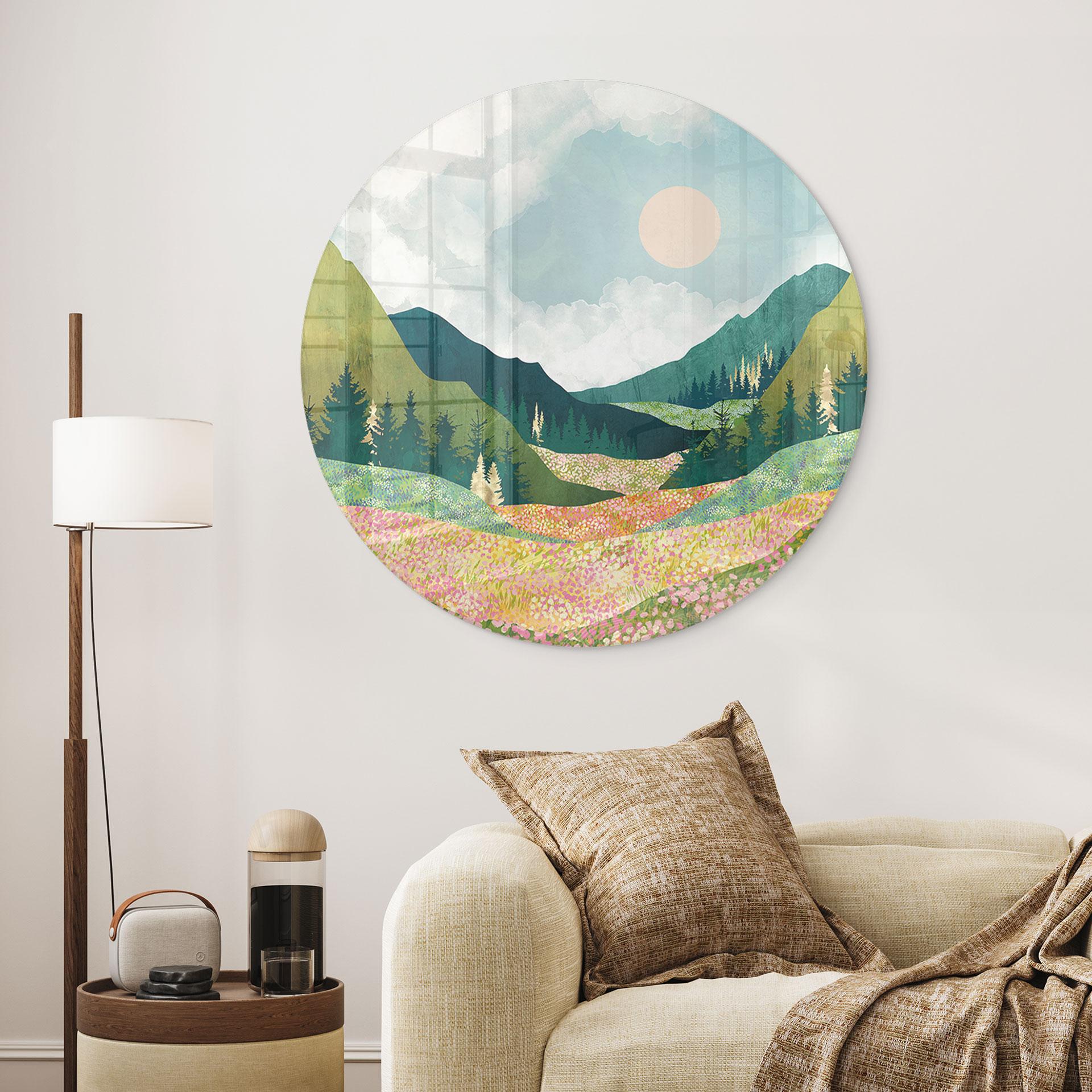 Glasbillede - Farverig forårseng - SpaceFrog Designs