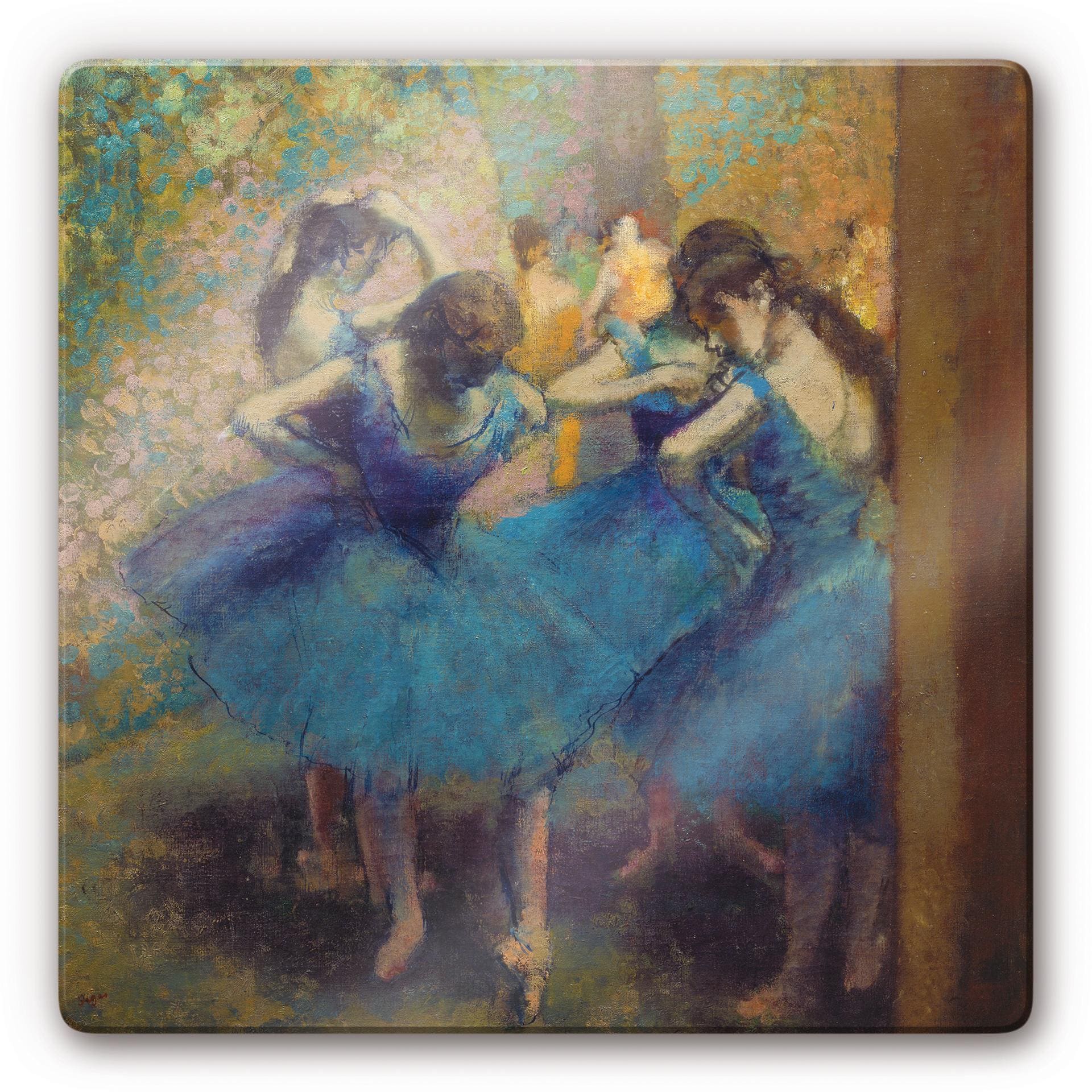 Tableau en verre - Degas - Danseuses Bleues