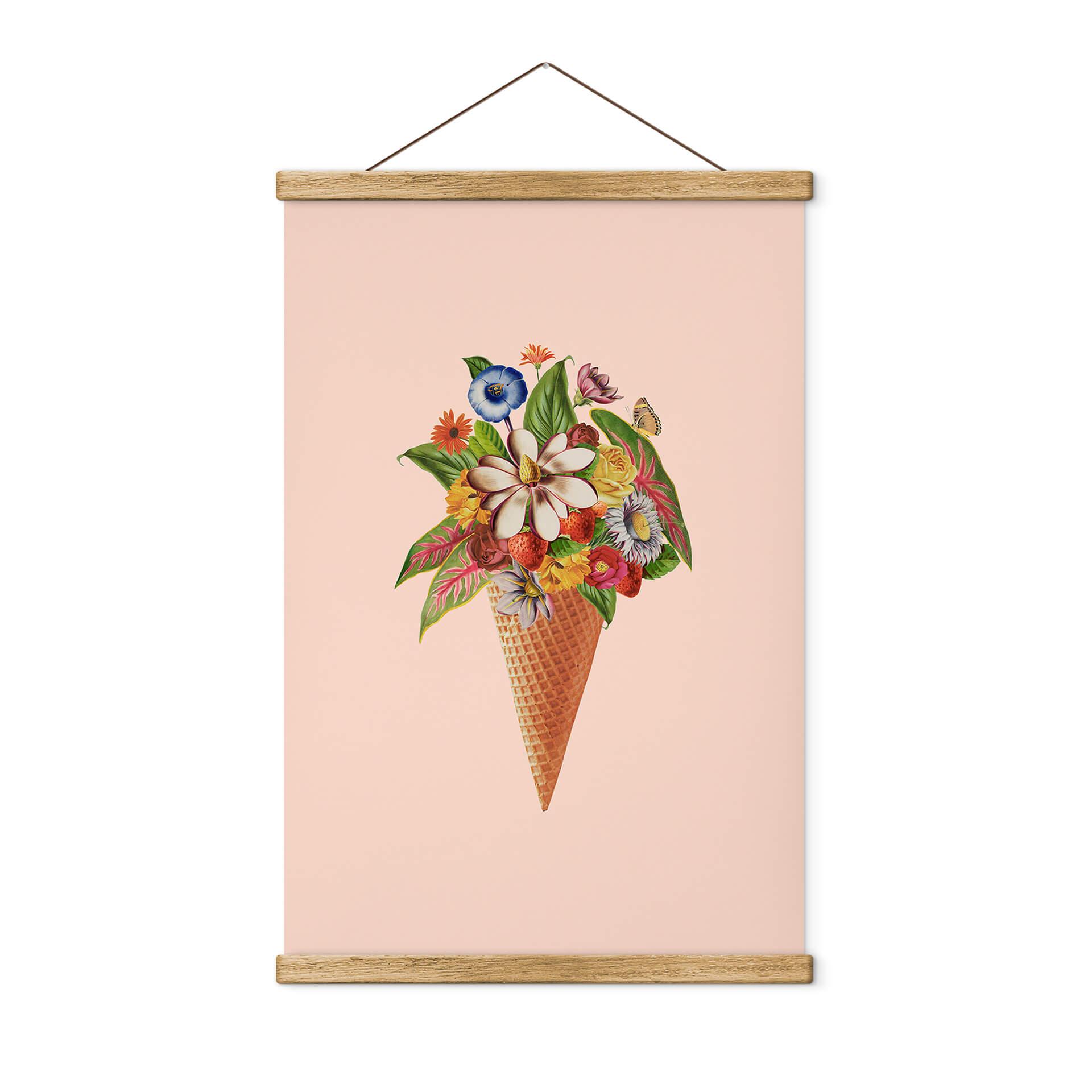 Tekstil plakat Frida Floral Studio - Blomstret isvaffel