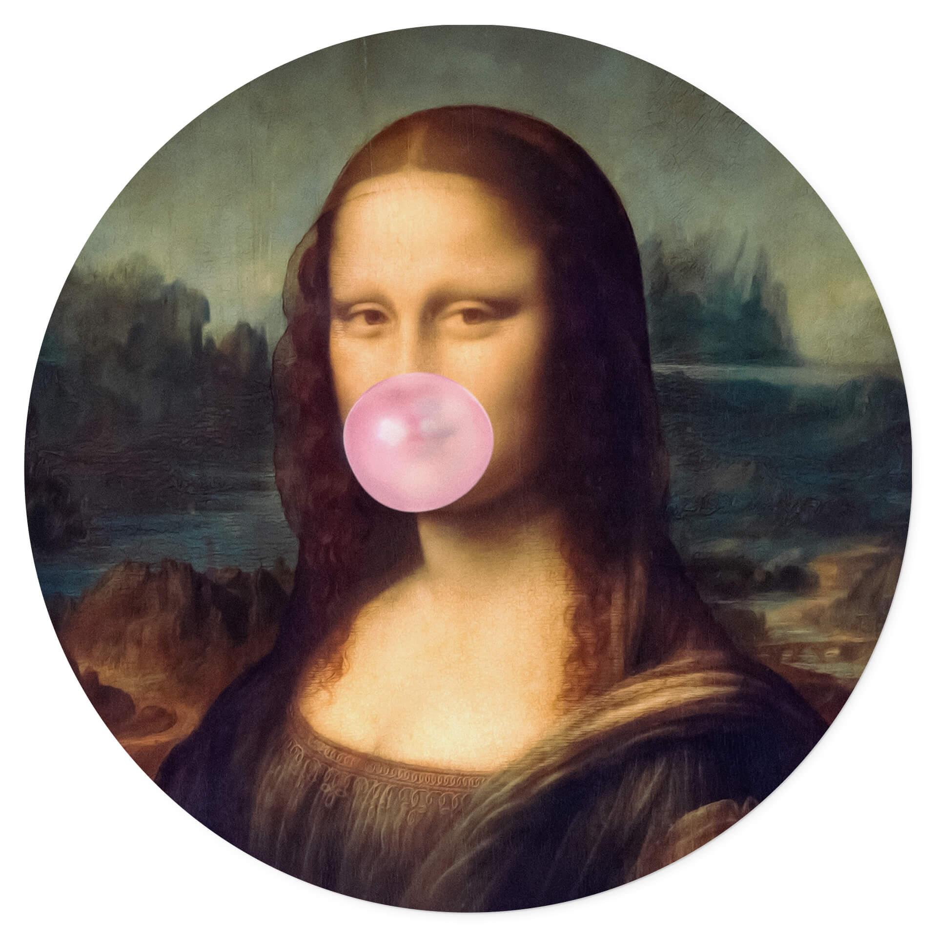 Adesivo murale Mona Lisa con gomma da masticare