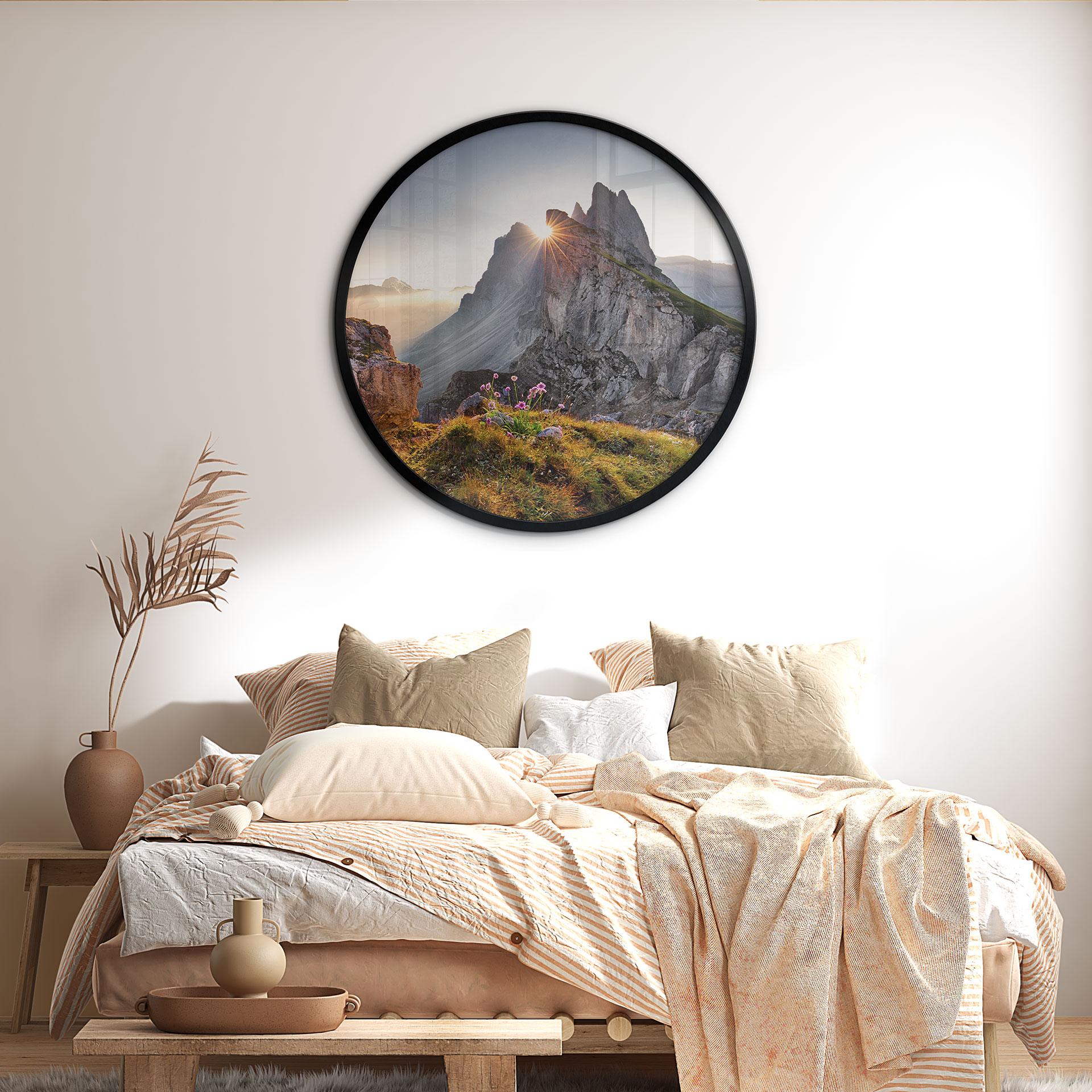 Póster Amanecer en las montañas del Tirol del Sur - Redondo