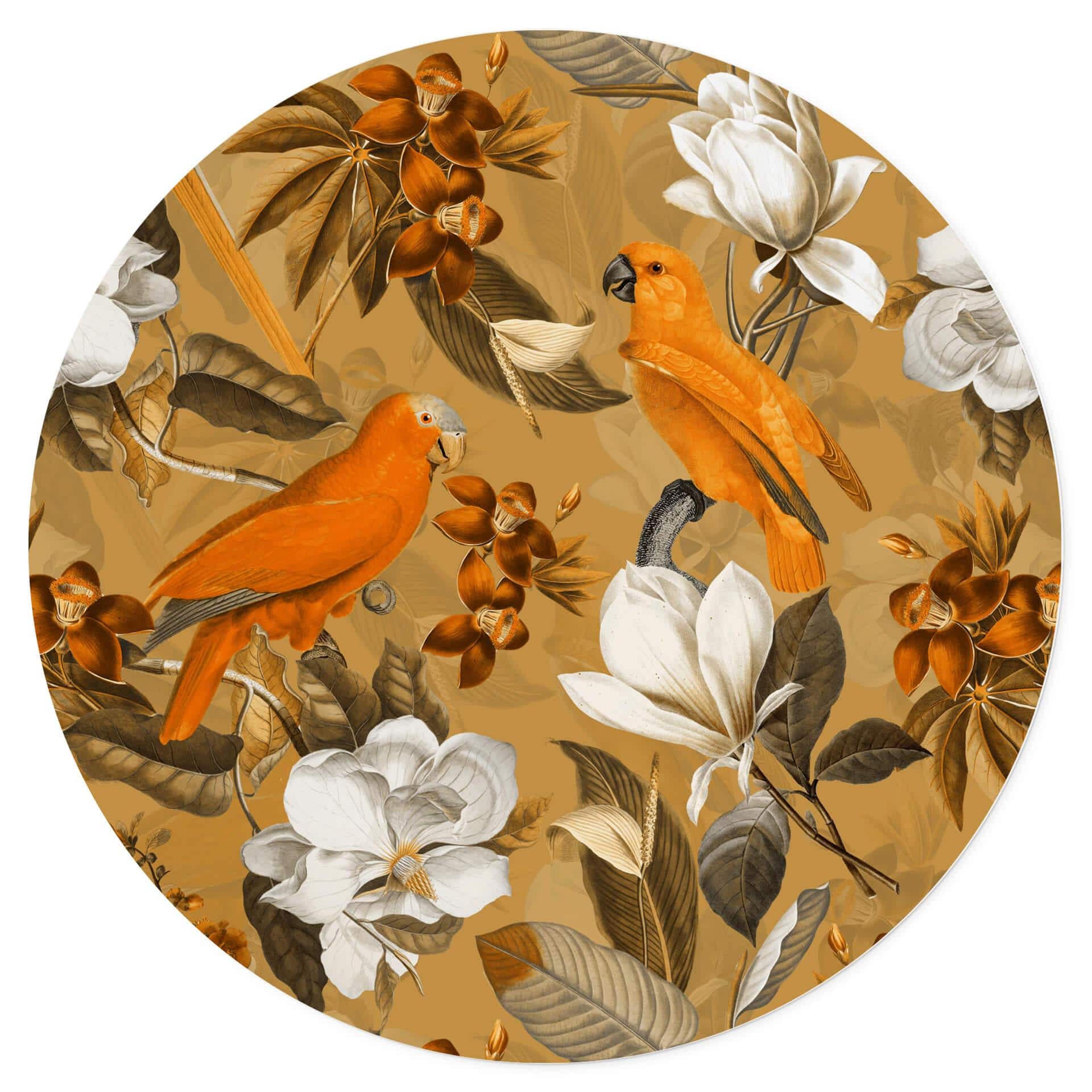 Vinilo decorativo Diseño ONU - Ocre Tropical - Redondo