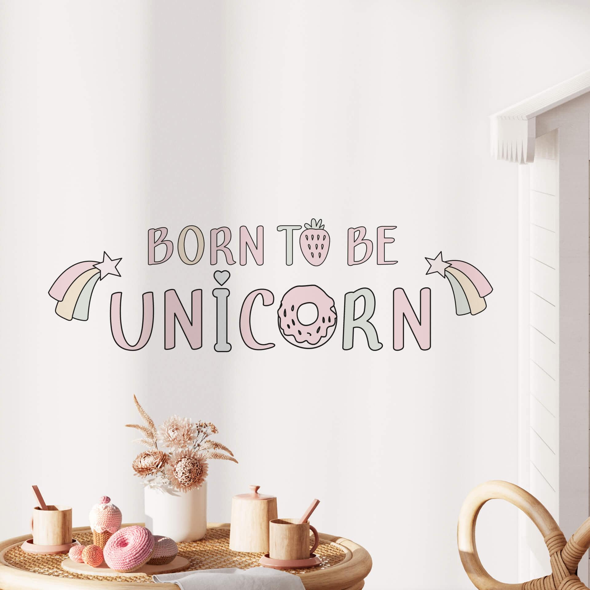 Sticker mural Kvilis - Born to be Unicorn