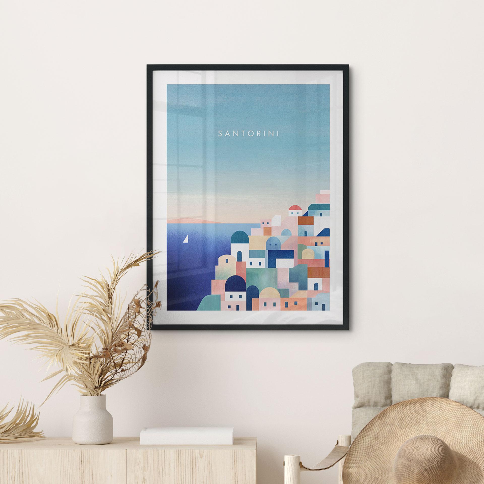 Plakat Huse på Santorini - Rivers