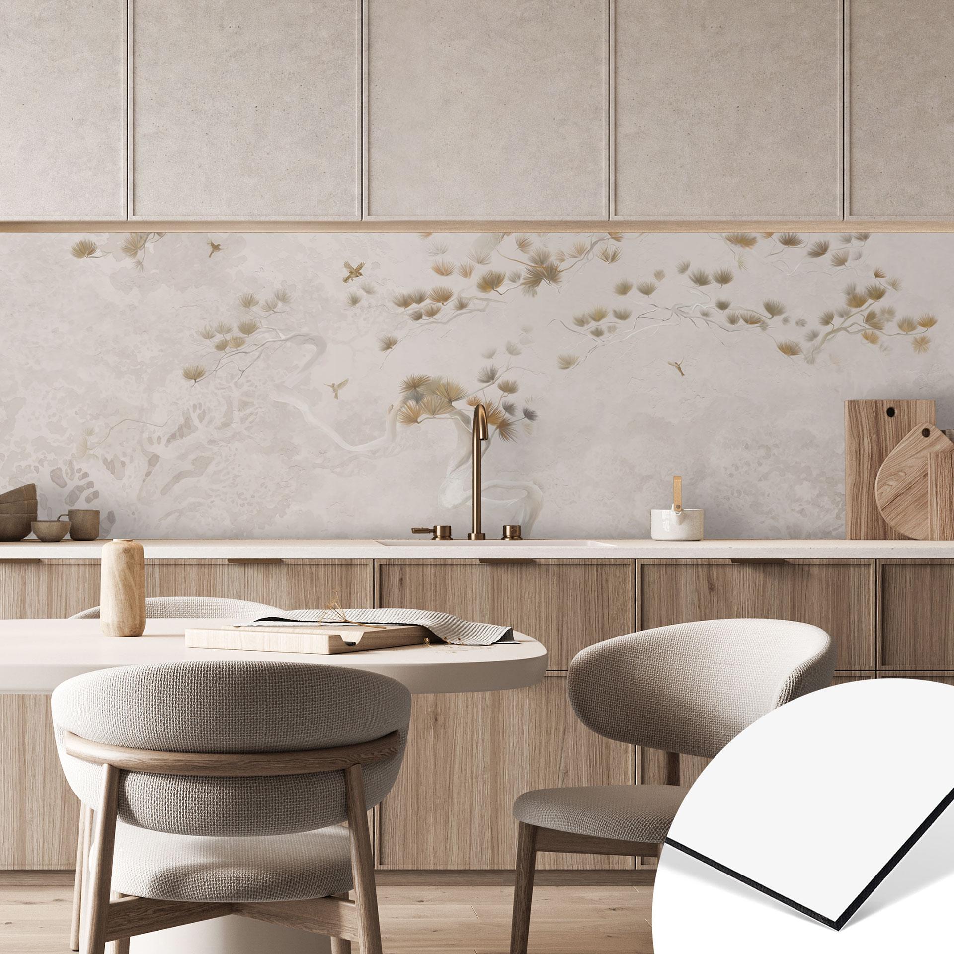 Küchenrückwand Elegante Kiefer im asiatischen Stil - Ms Tiff