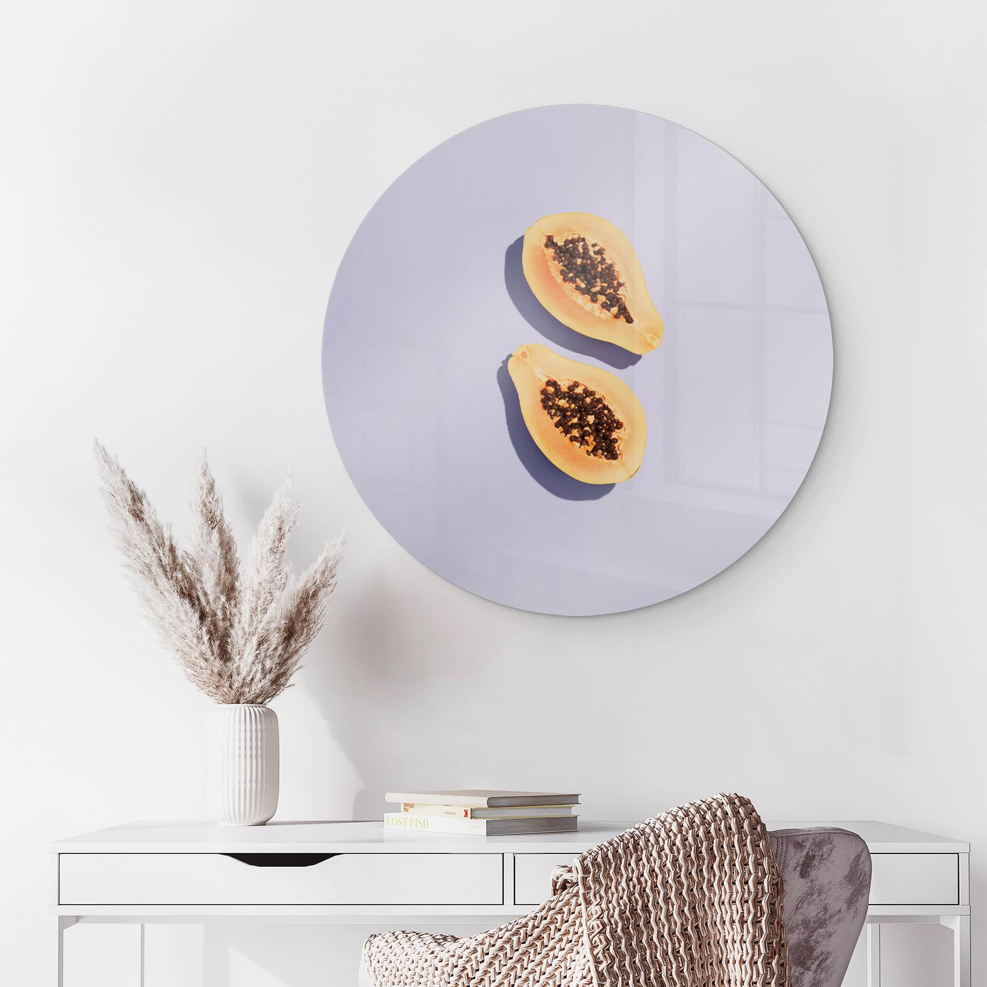 Glasschilderij 1X Studio - Papaya