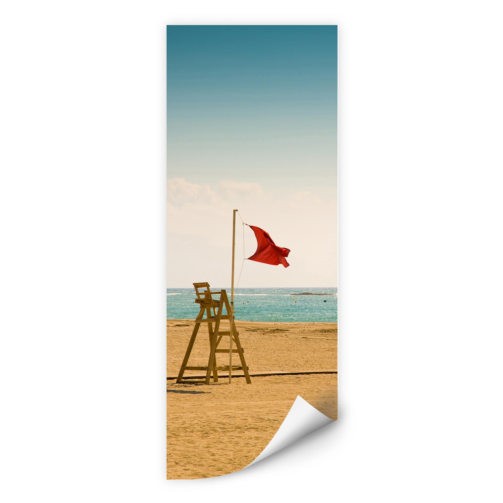 Zelfklevende Poster Rode Vlag