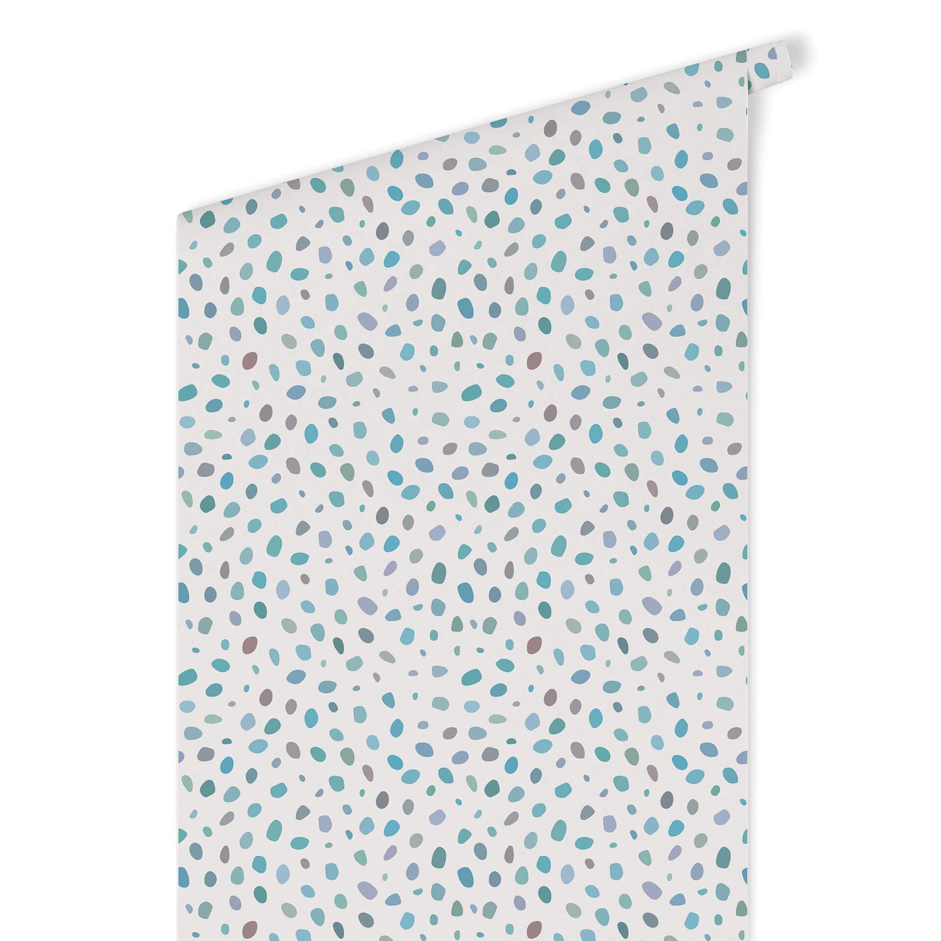 Patroonbehang Bonte Confetti - blauw
