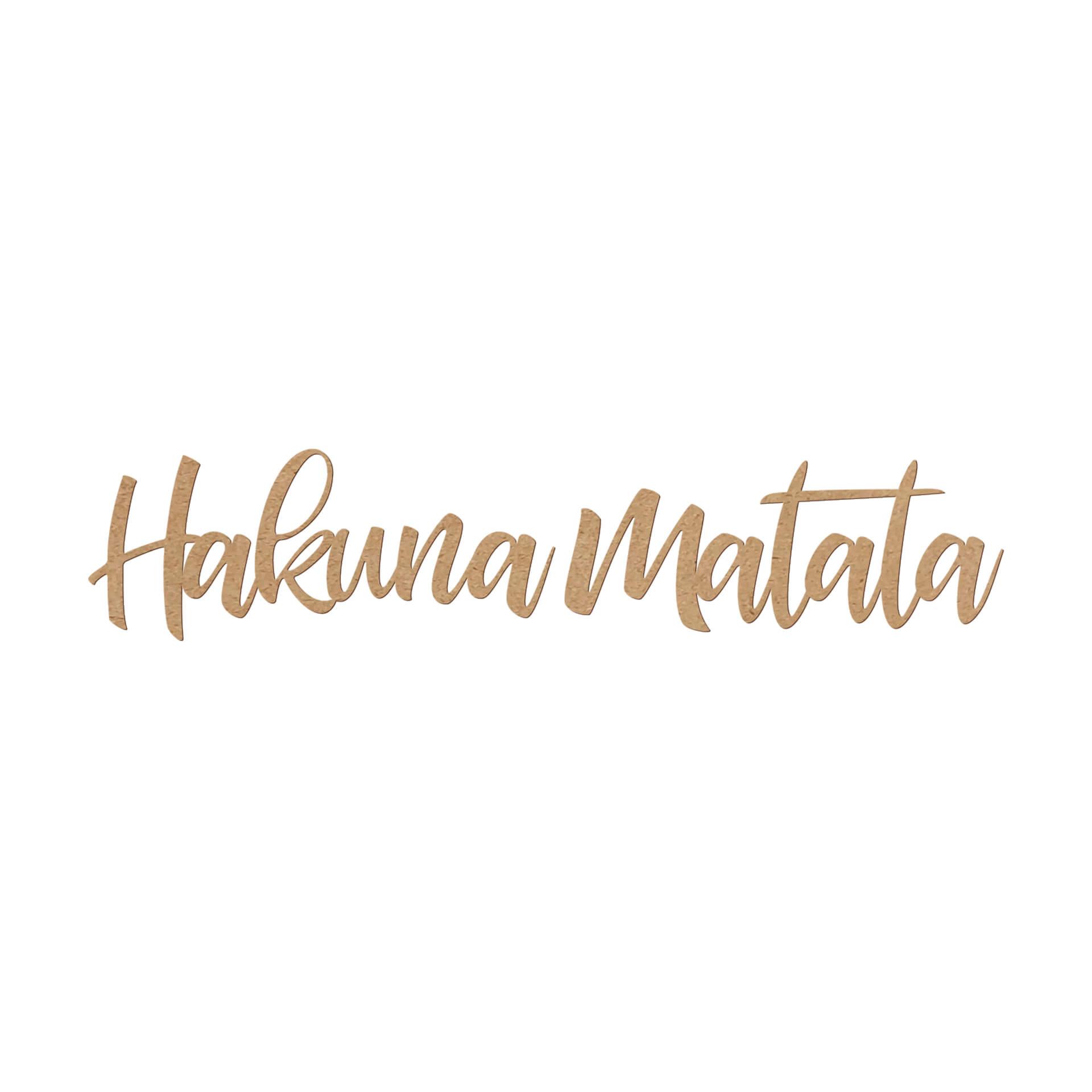 MDF Decoratie Naturel Hakuna Matata (2-delig)
