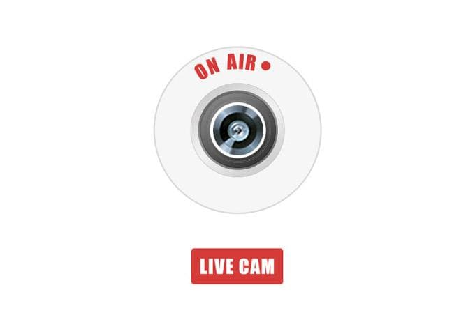 Adesivo murale - live cam, per spioncino