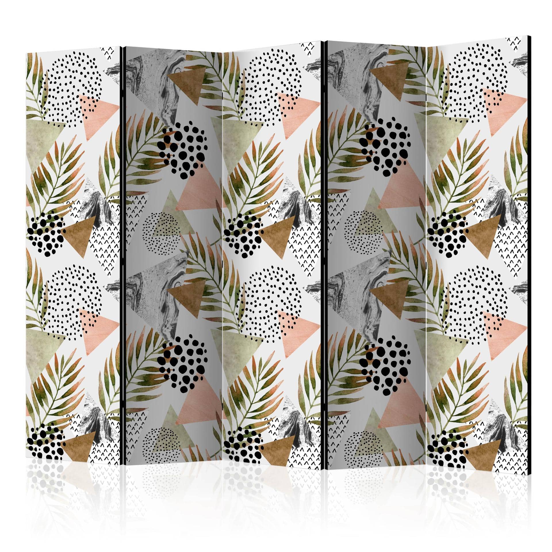 Divisorio per sala - Geometria tropicale, 3 pezzi