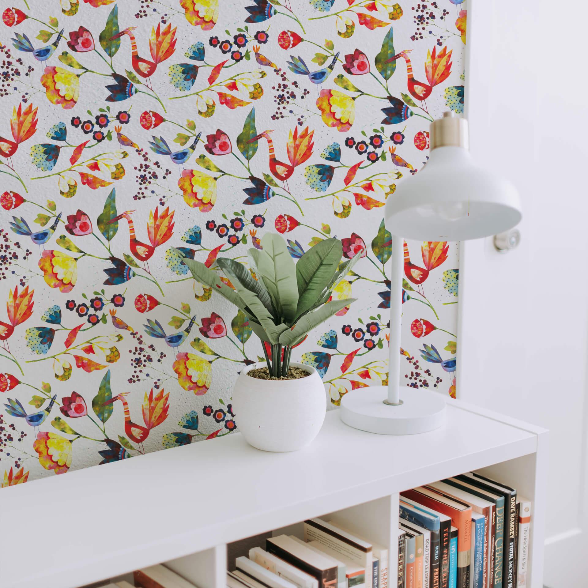 Fotobehang Blanz – Bloemen en Vogels