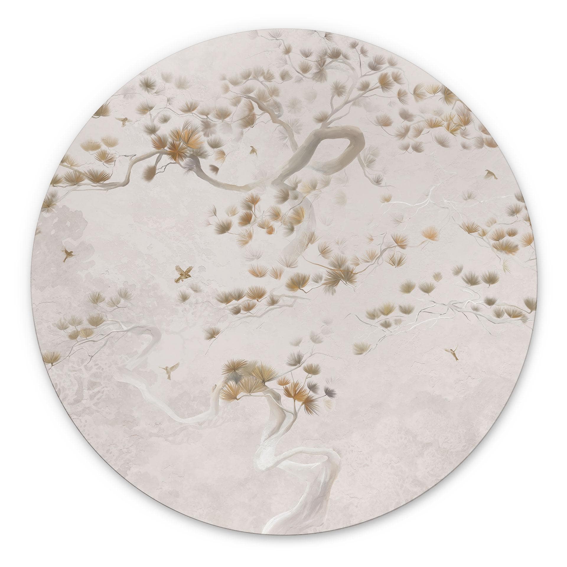 Wanddecoratie Elegant grenen in Aziatische stijl - Ms Tiff - Alu-Dibond Rond