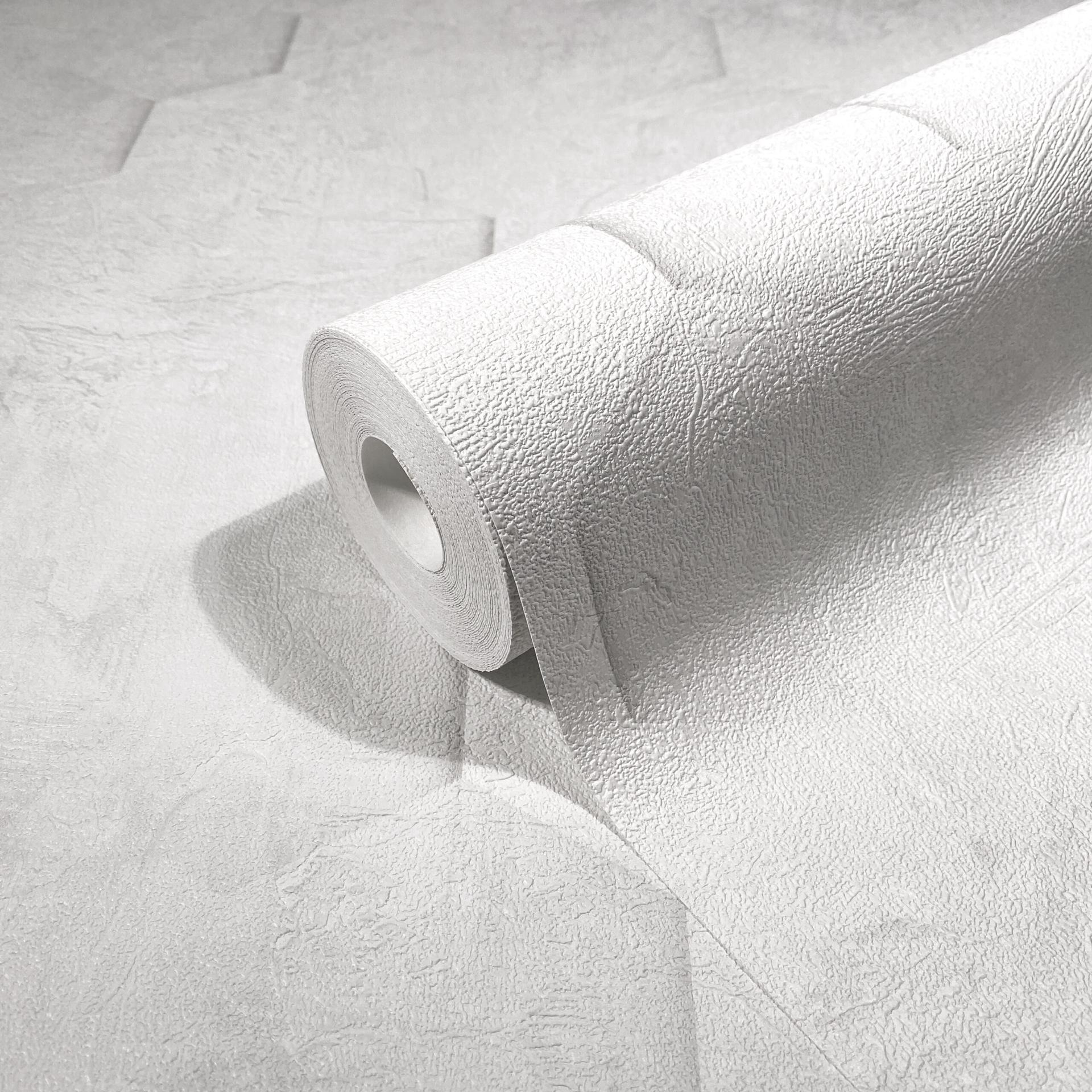 Non-woven tapet med 3D honeycomb mønster hvid tekstureret