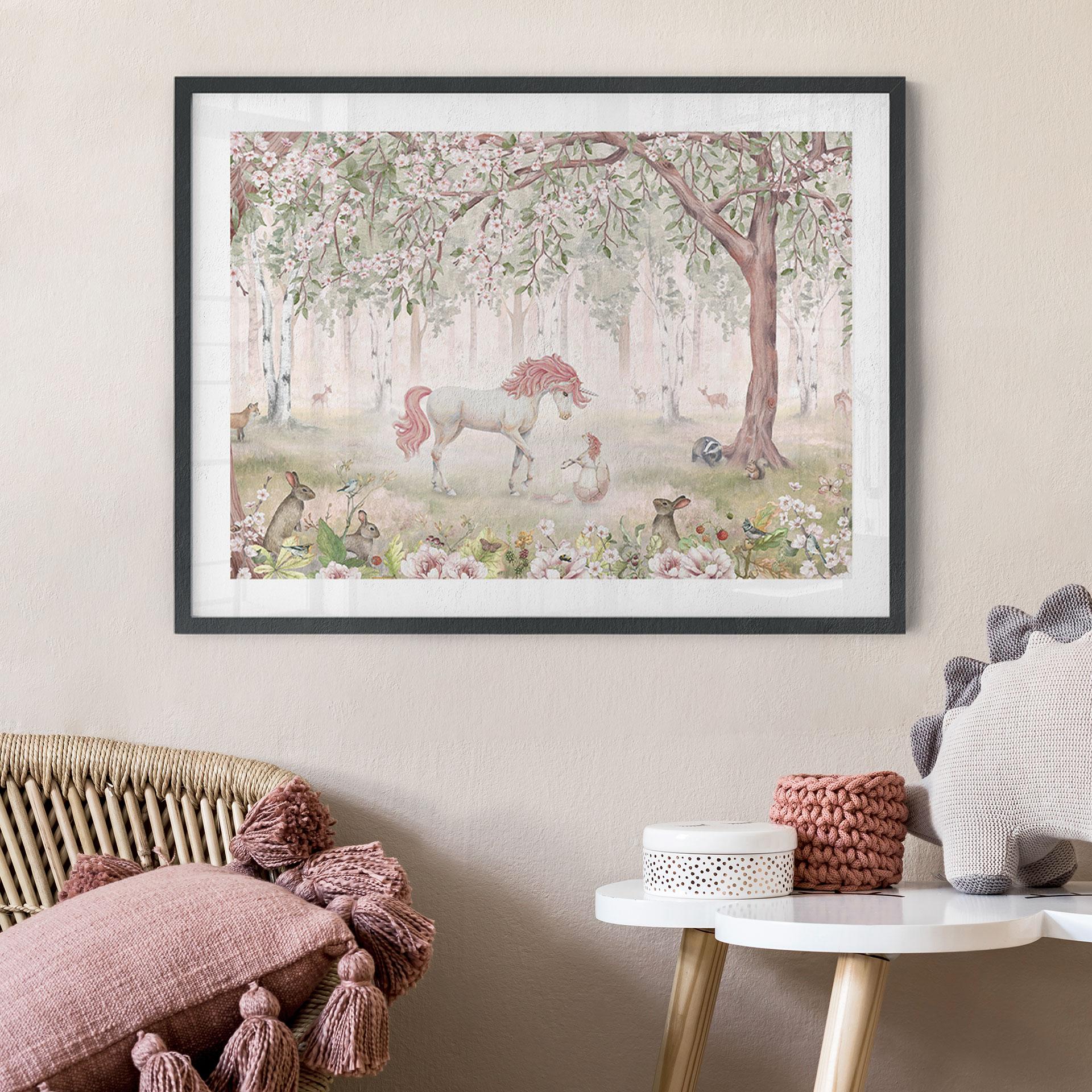 Poster Sprookjesbos met eenhoorns - Kikki Belle